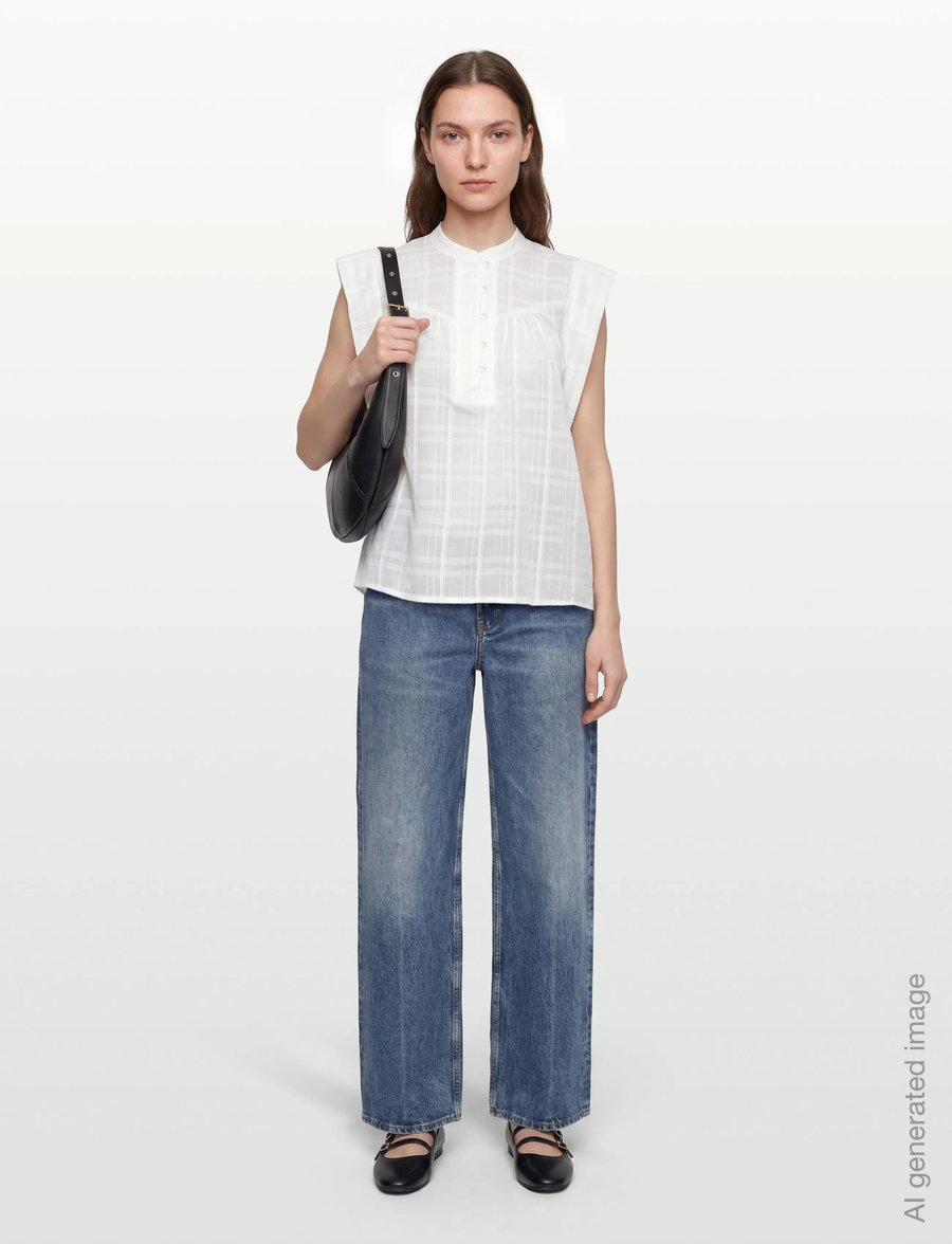 SUNCOO Paris - Lily - Ärmellose blusen - blanc casse - 0