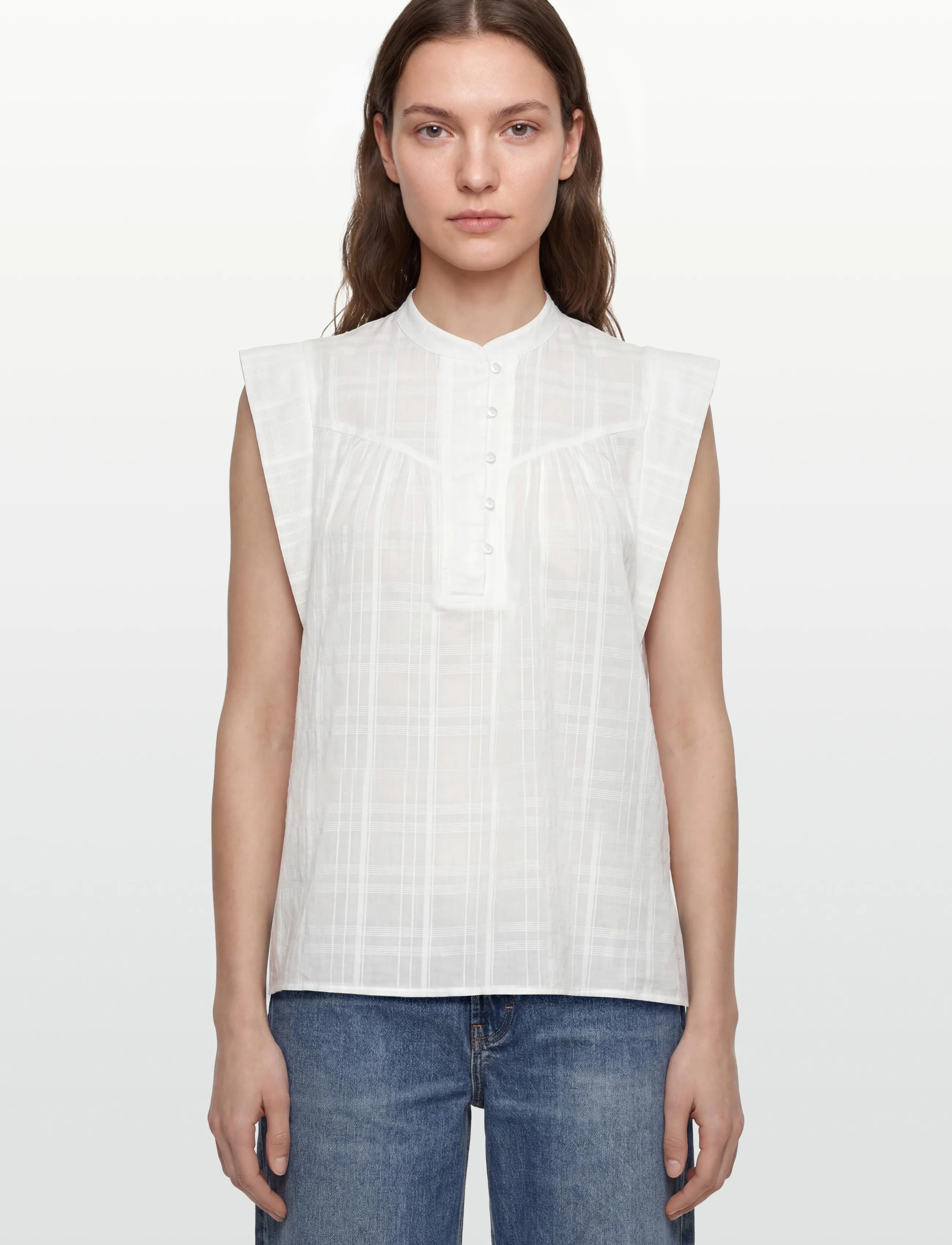 SUNCOO Paris - Lily - Ärmlösa blusar - blanc casse - 3