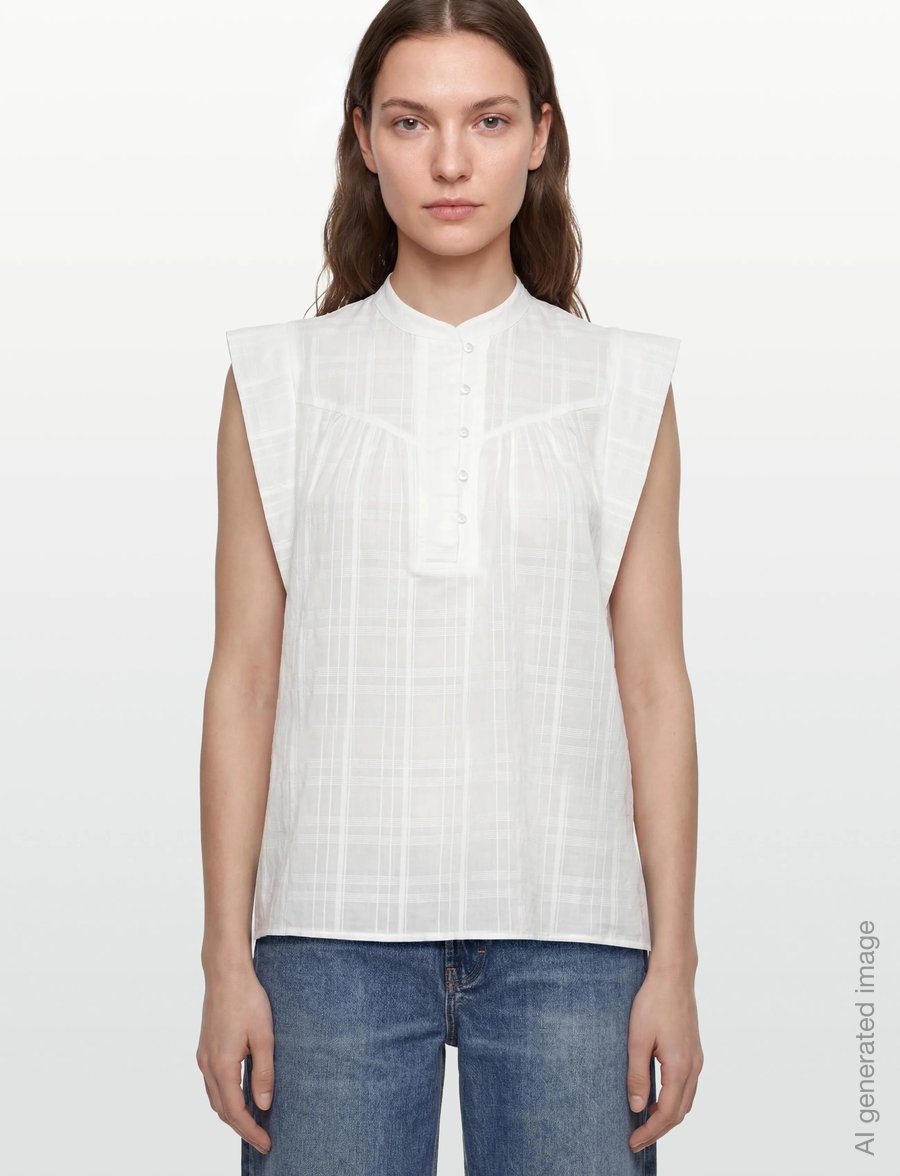 SUNCOO Paris - Lily - Ärmellose blusen - blanc casse - 3