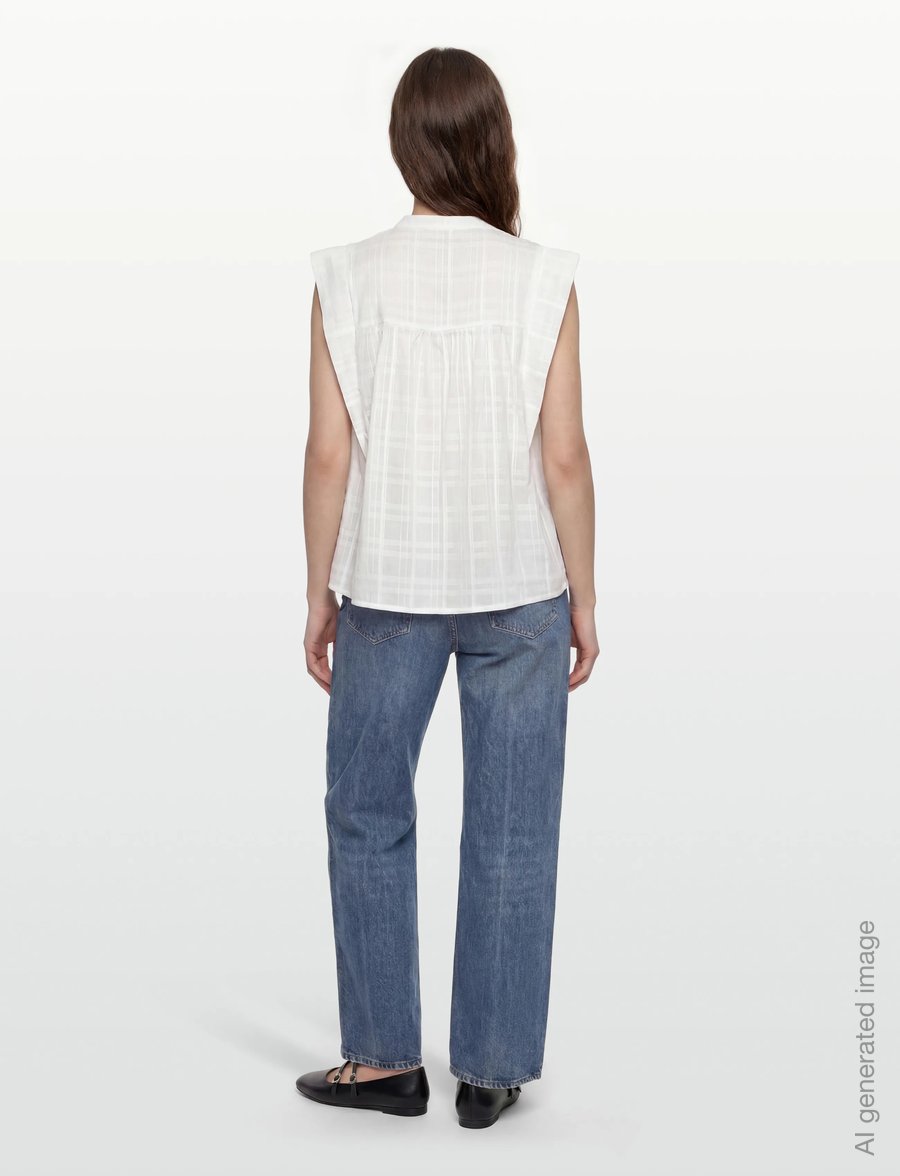 SUNCOO Paris - Lily - Ärmellose blusen - blanc casse - 4