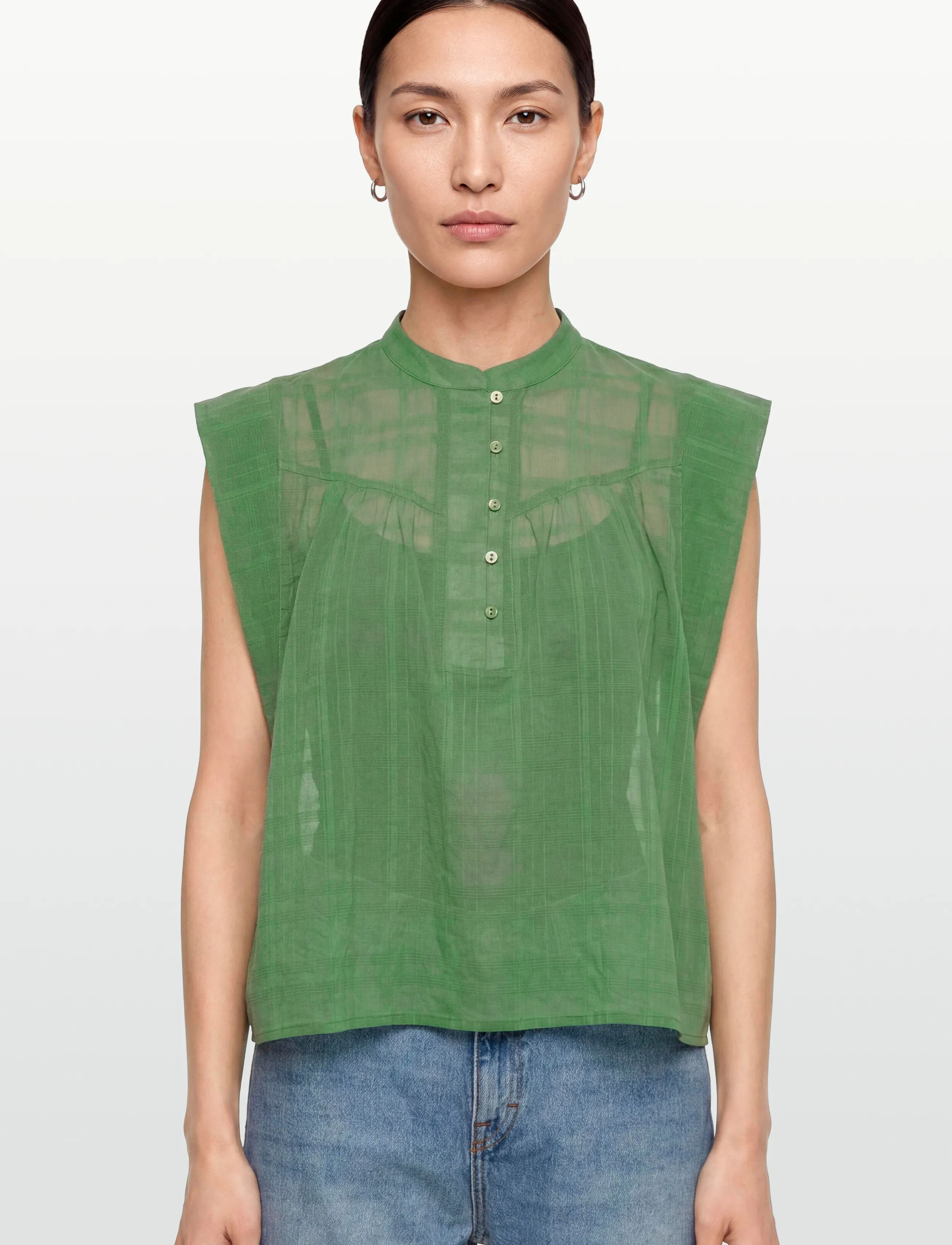 SUNCOO Paris - Lily - sleeveless blouses - vert - 3