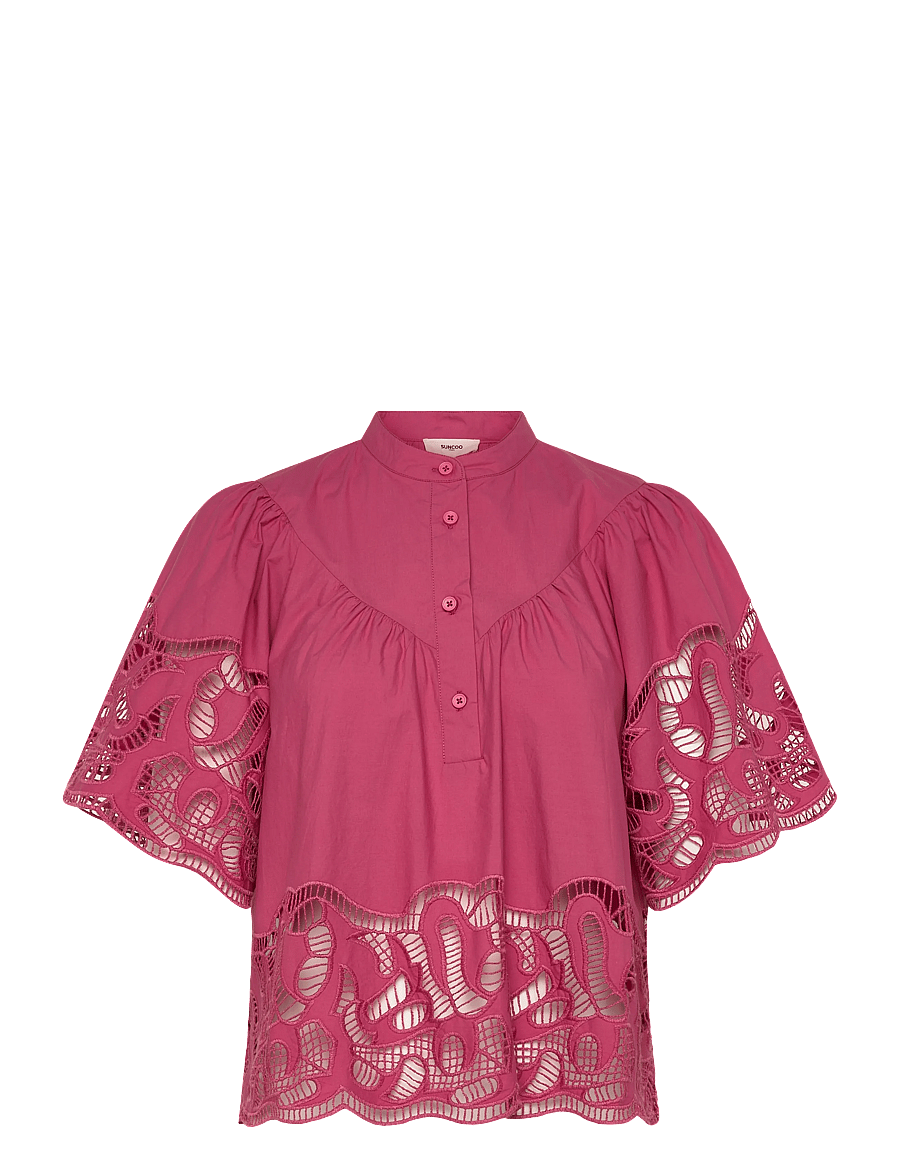 SUNCOO Paris - Linda - kurzärmelige blusen - bois de rose - 1