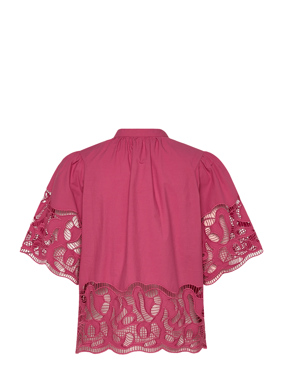 SUNCOO Paris - Linda - kurzärmelige blusen - bois de rose - 2