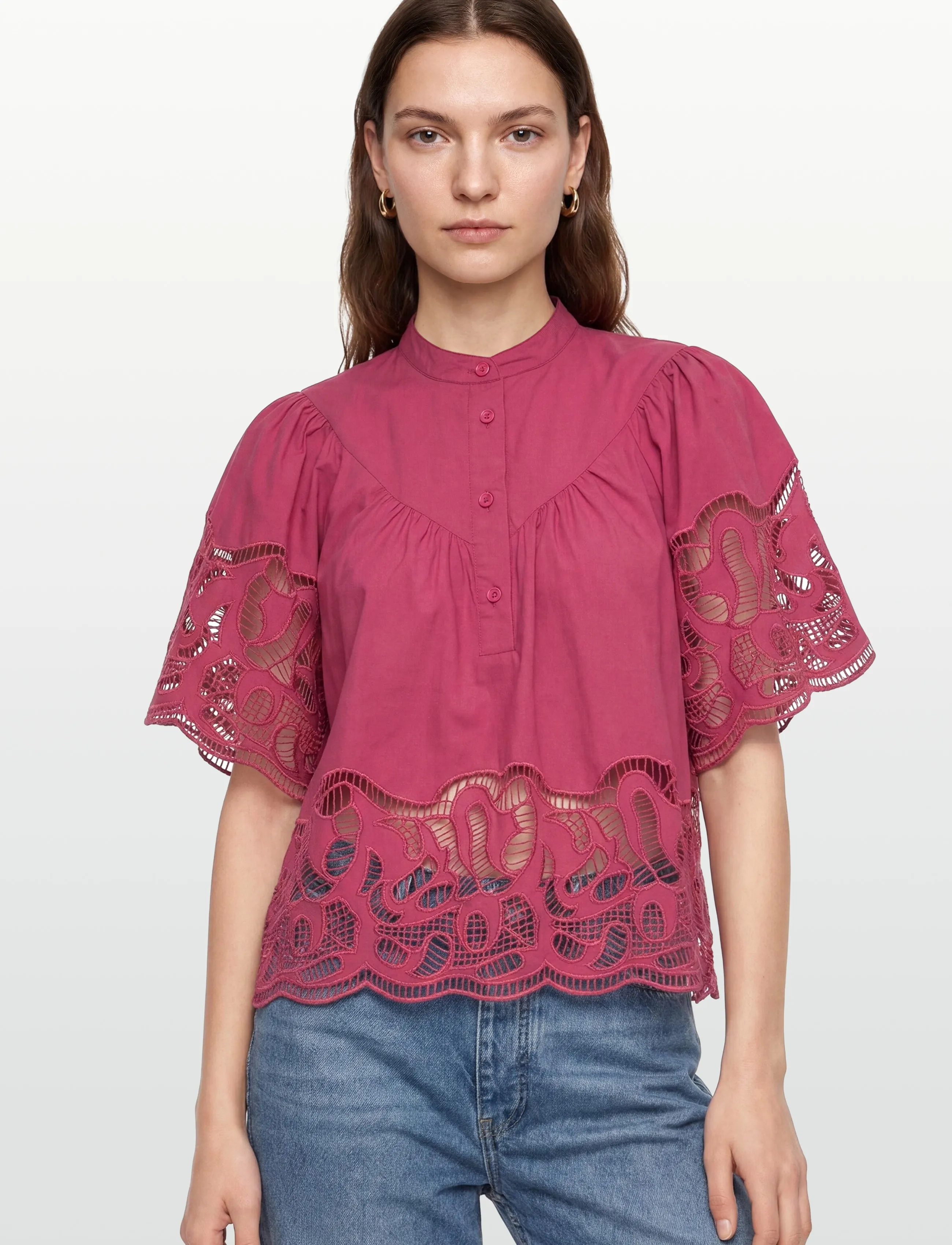 SUNCOO Paris - Linda - bluzki z krótkim rękawem - bois de rose - 3