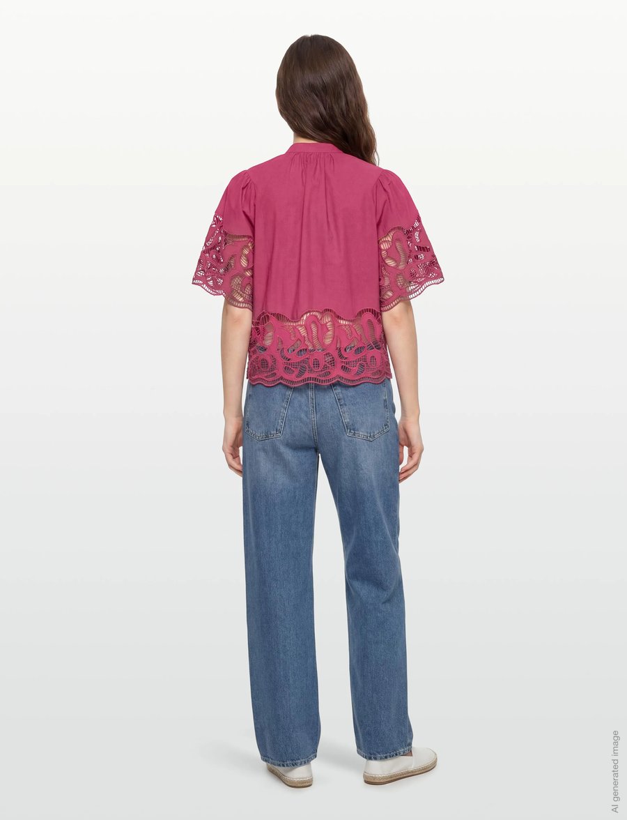 SUNCOO Paris - Linda - kurzärmelige blusen - bois de rose - 4