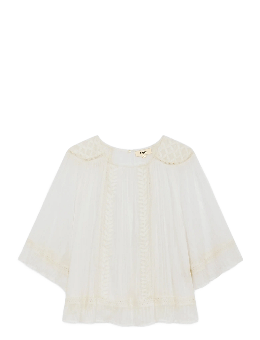 SUNCOO Paris - Laurynn - short-sleeved blouses - blanc casse - 1