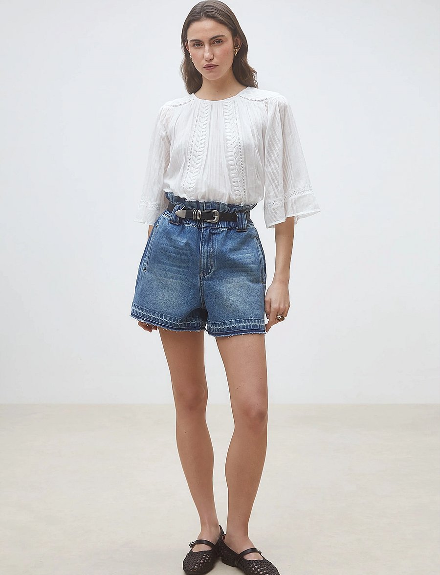 SUNCOO Paris - Laurynn - short-sleeved blouses - blanc casse - 0