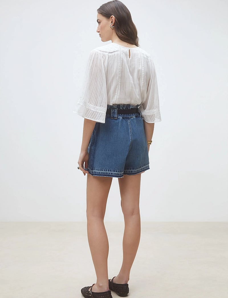 SUNCOO Paris - Laurynn - kurzämlige blusen - blanc casse - 2