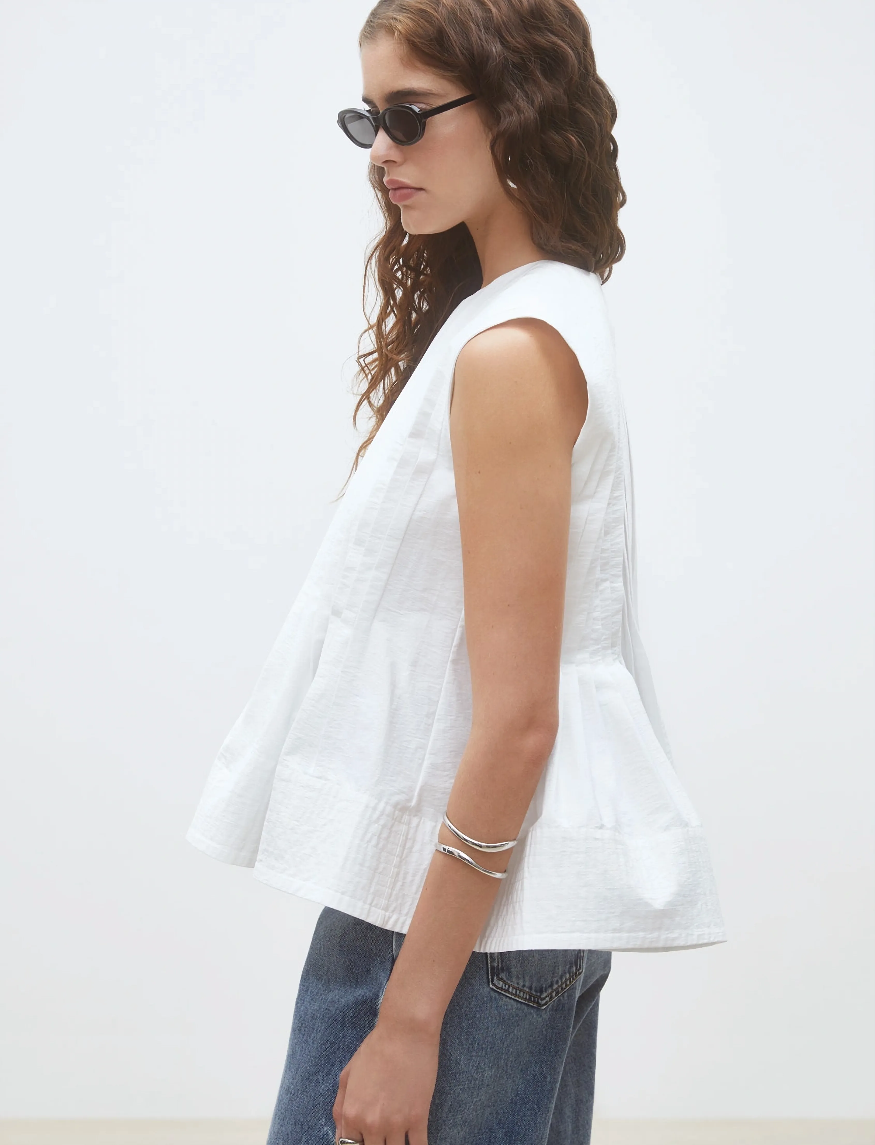 SUNCOO Paris - Luigi - sleeveless blouses - blanc casse - 3