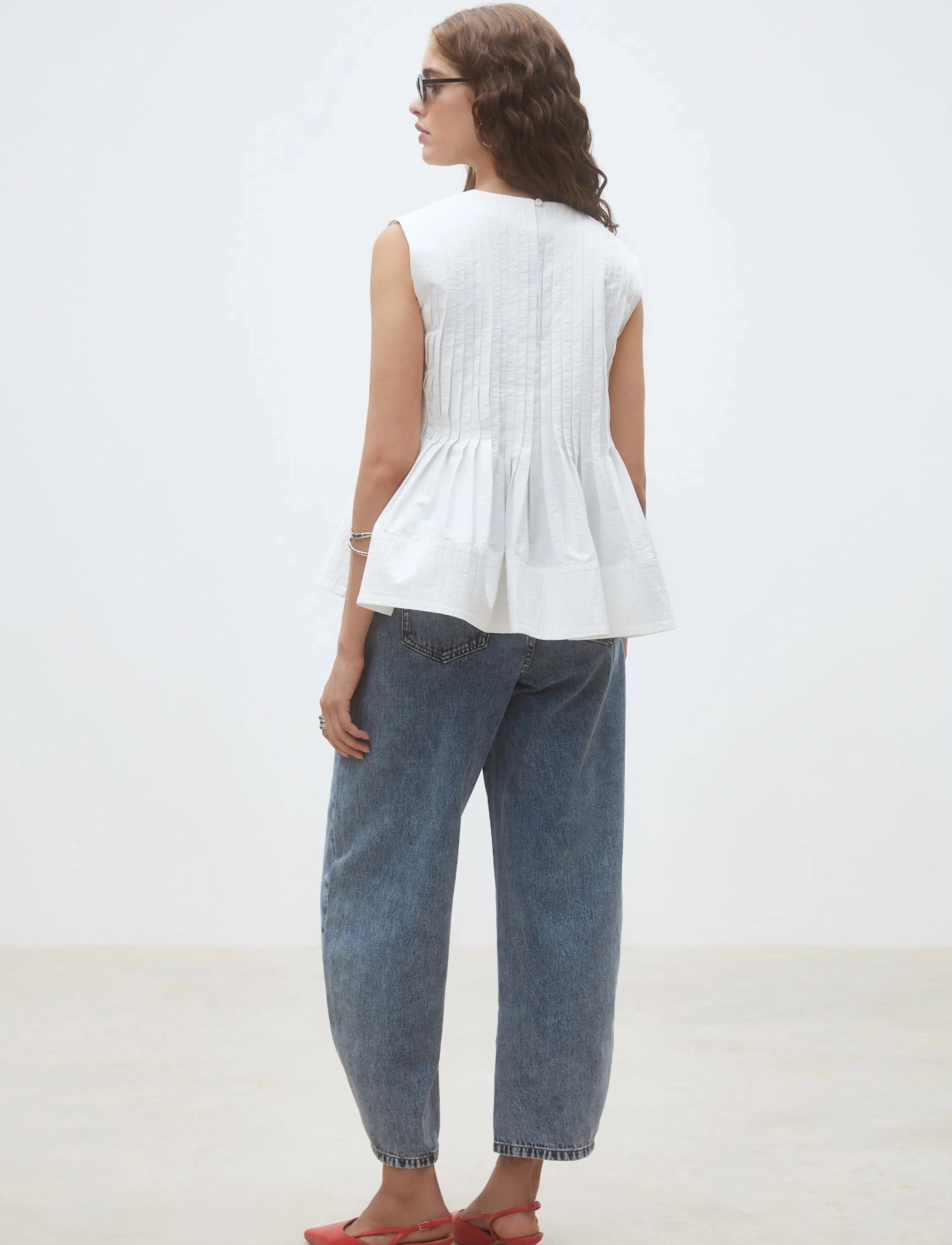 SUNCOO Paris - Luigi - sleeveless blouses - blanc casse - 5