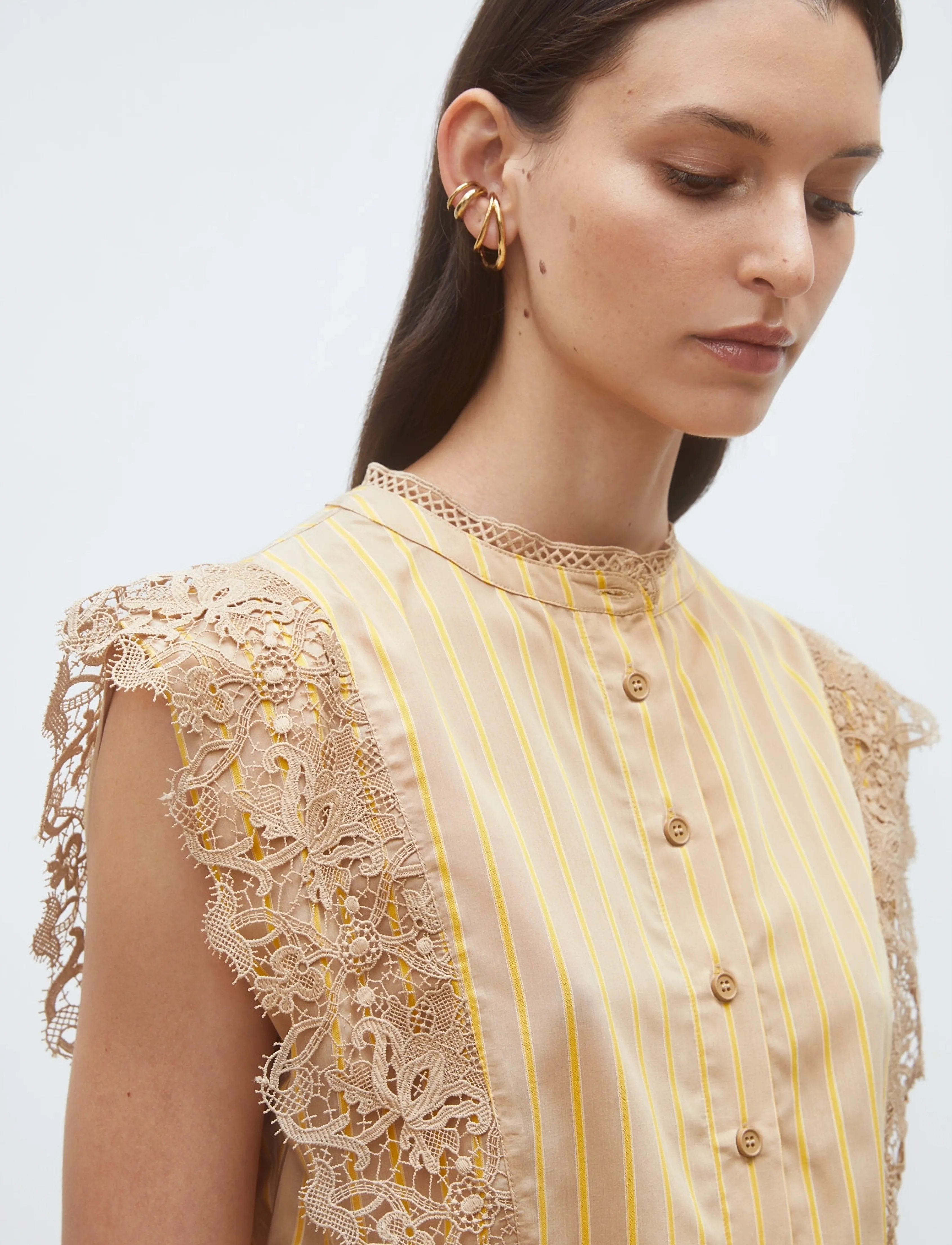 SUNCOO Paris - Lazur - ermalausar blússur - camel - 5
