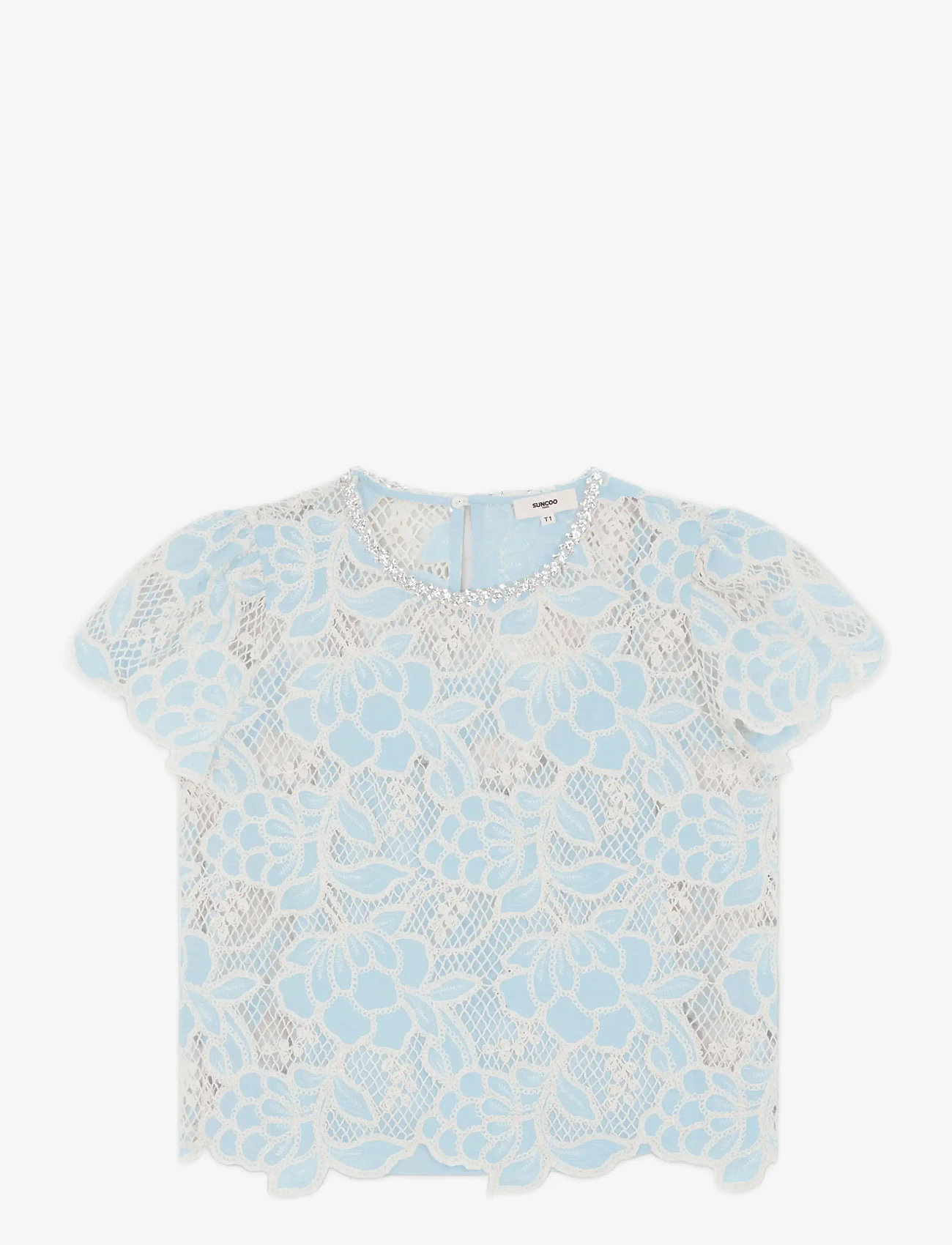 SUNCOO Paris - Lexy - lühikeste varrukatega pluusid - bleu ciel - 1