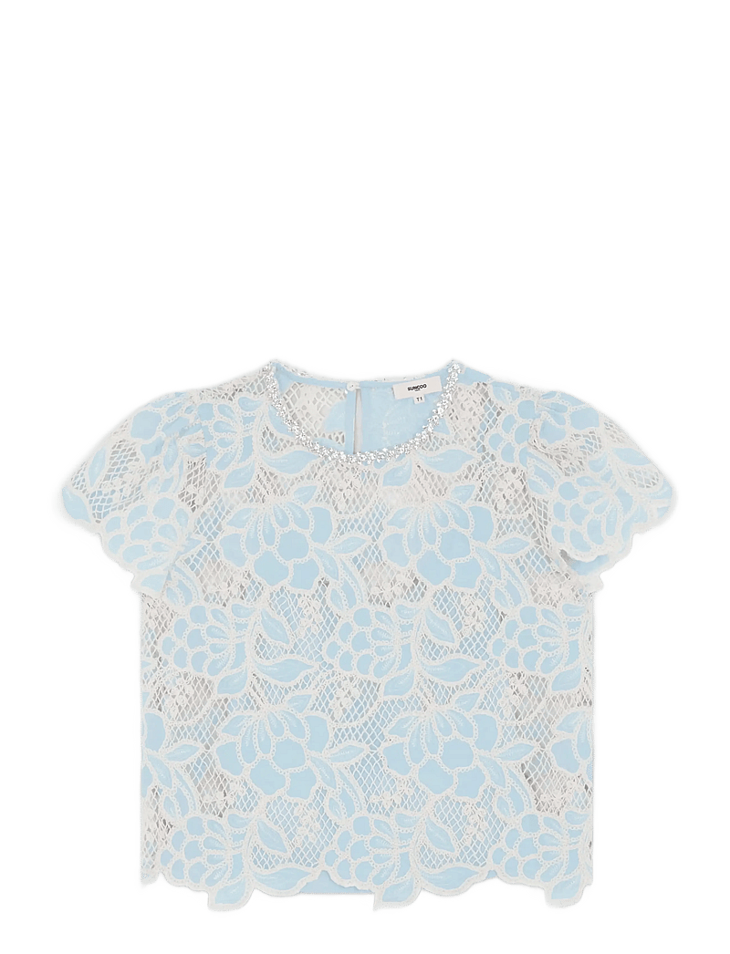 SUNCOO Paris - Lexy - lühikeste varrukatega pluusid - bleu ciel - 1