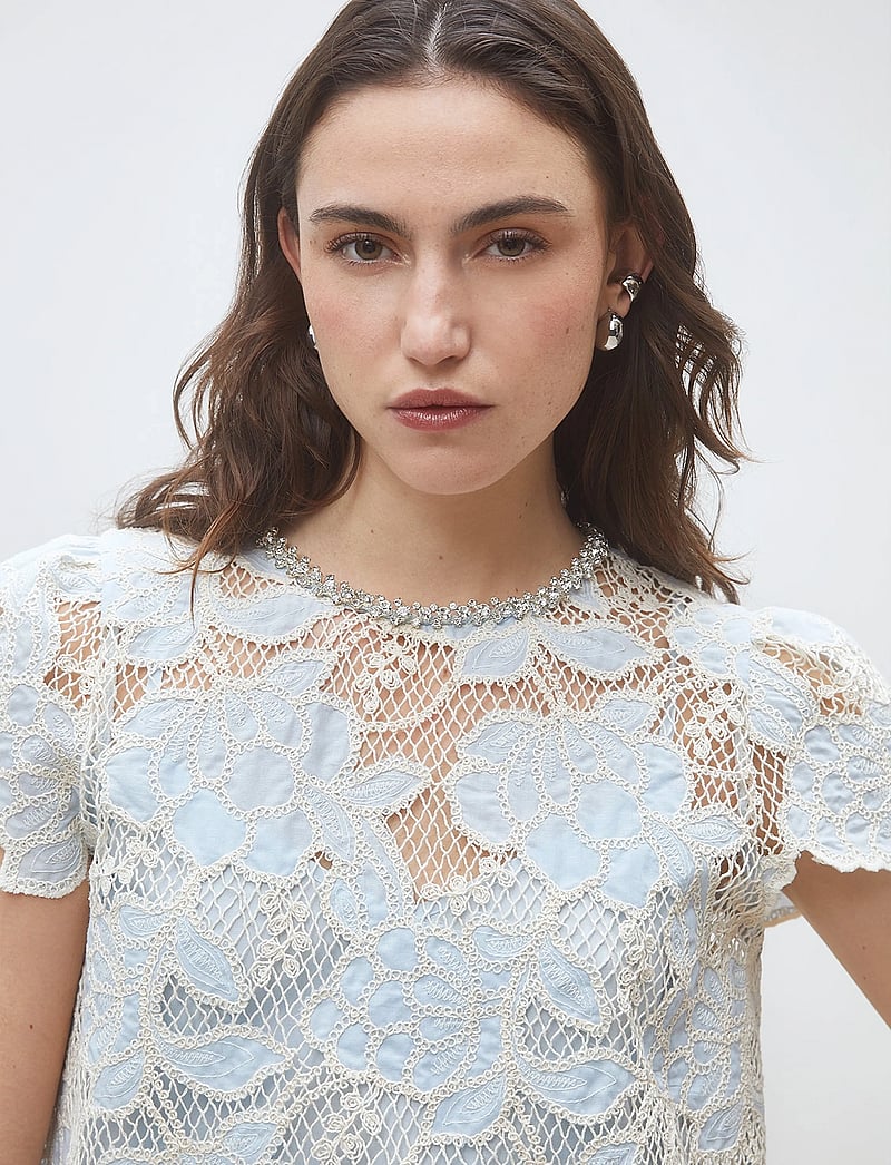 SUNCOO Paris - Lexy - lühikeste varrukatega pluusid - bleu ciel - 2