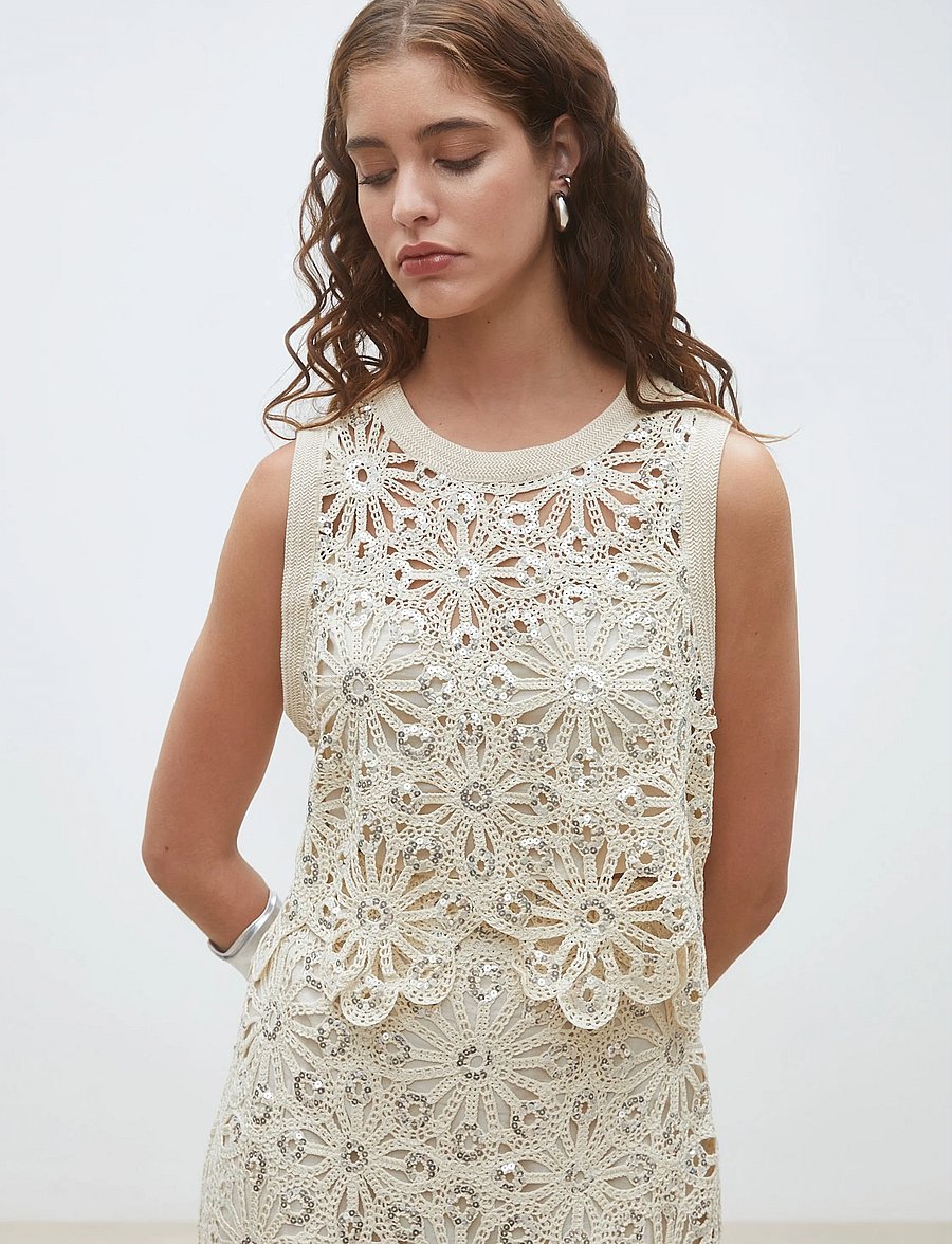 SUNCOO Paris - Lois - Ärmellose tops - beige - 0
