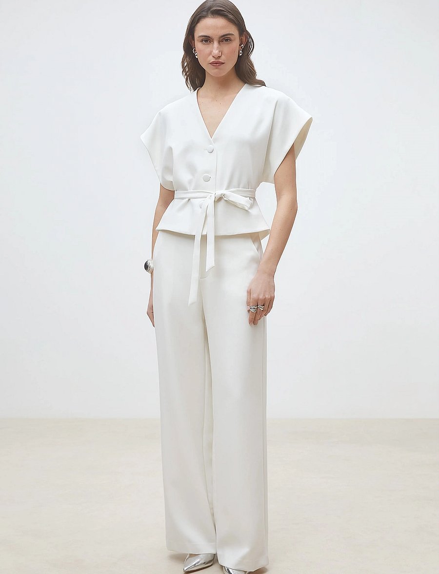 SUNCOO Paris - Lazlo - short-sleeved blouses - blanc casse - 3