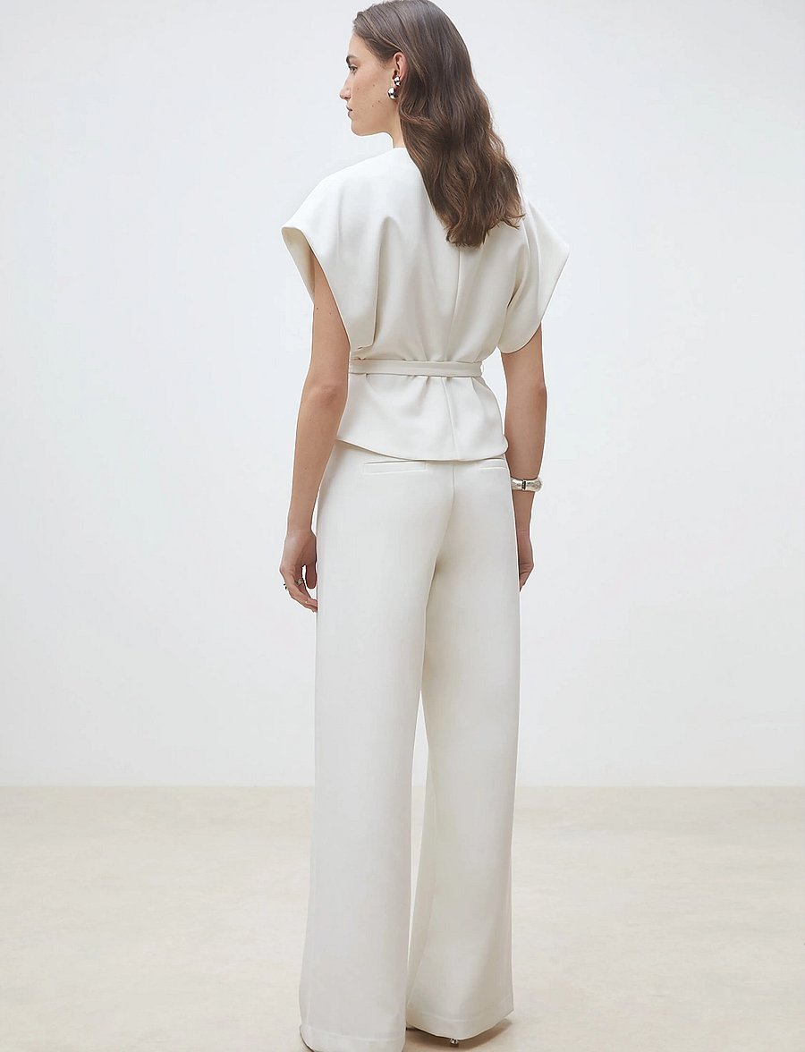 SUNCOO Paris - Lazlo - short-sleeved blouses - blanc casse - 4