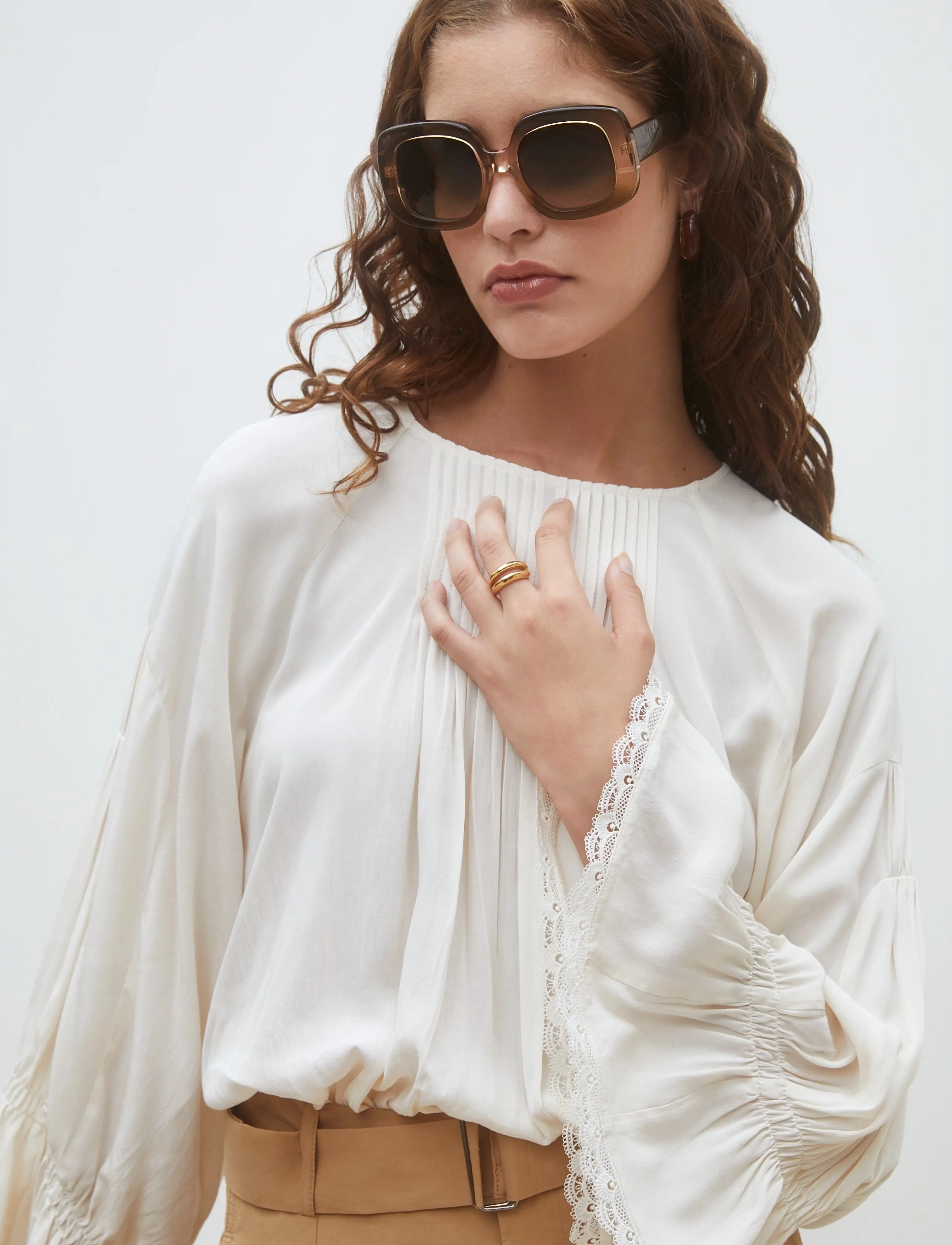 SUNCOO Paris Last, XS, Beige, Bluser > Langærmede, Dame