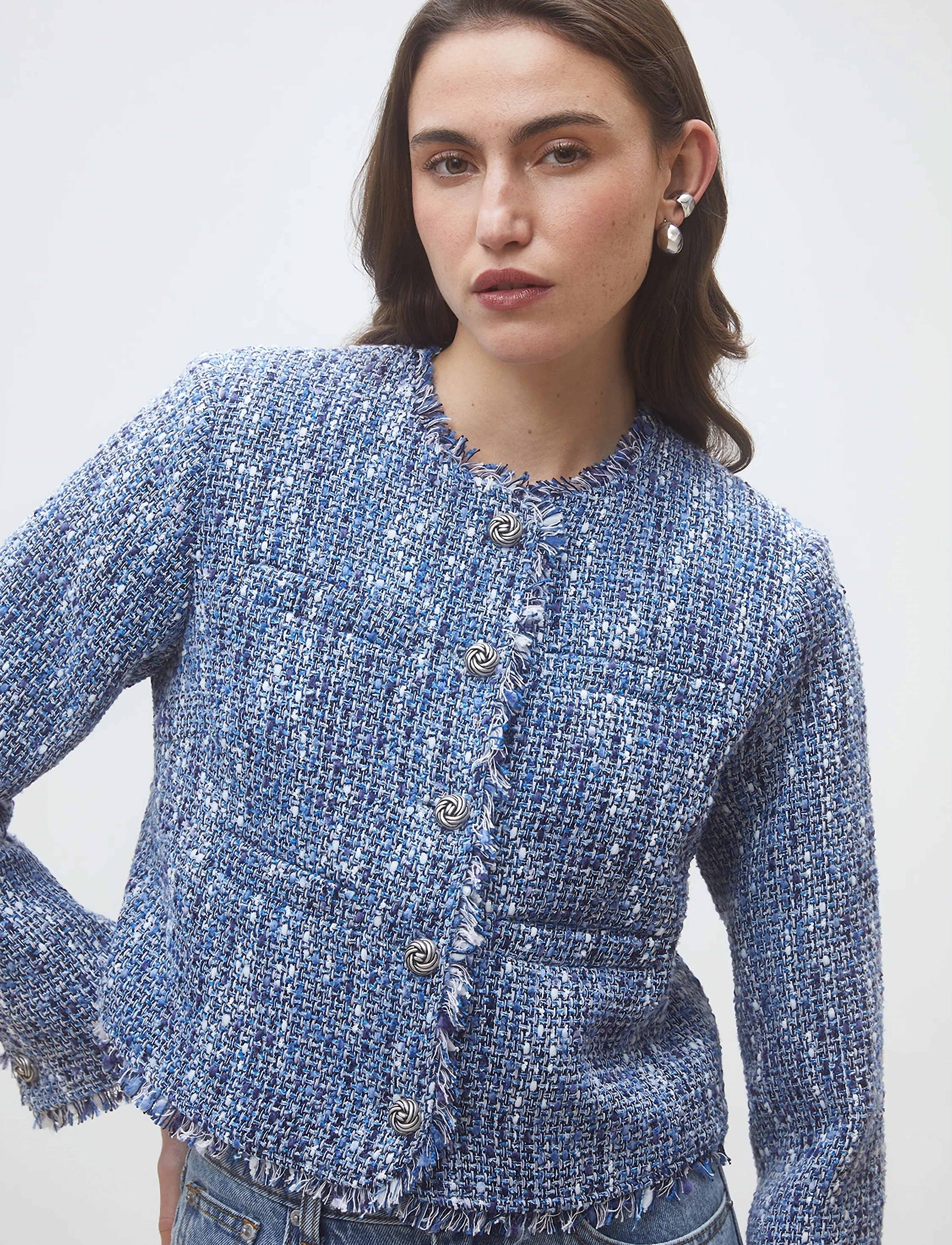 SUNCOO Paris - Diana - bouclé-jakkar - bleu - 3