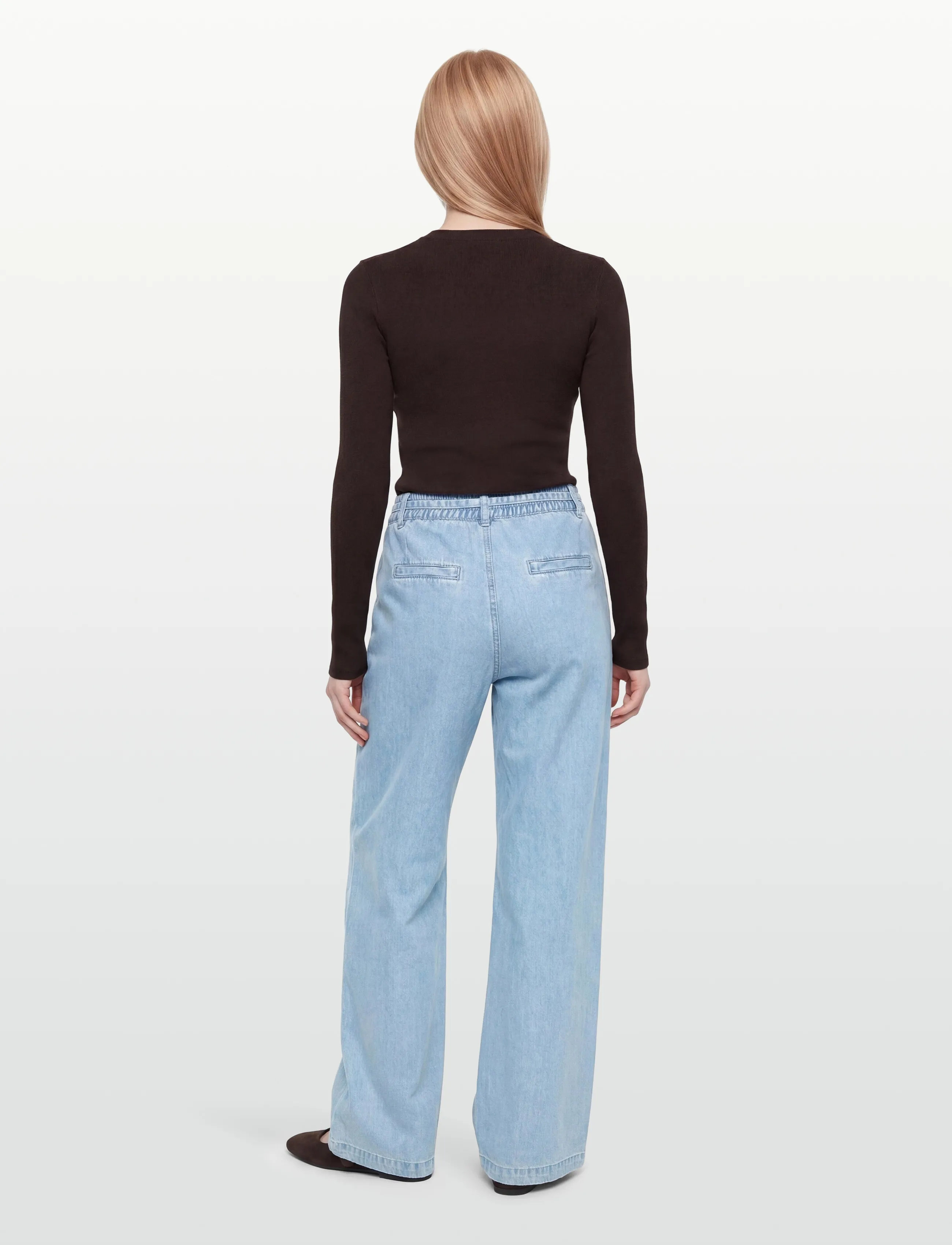 SUNCOO Paris - Rabi - hosen mit weitem bein - jeans clair - 5