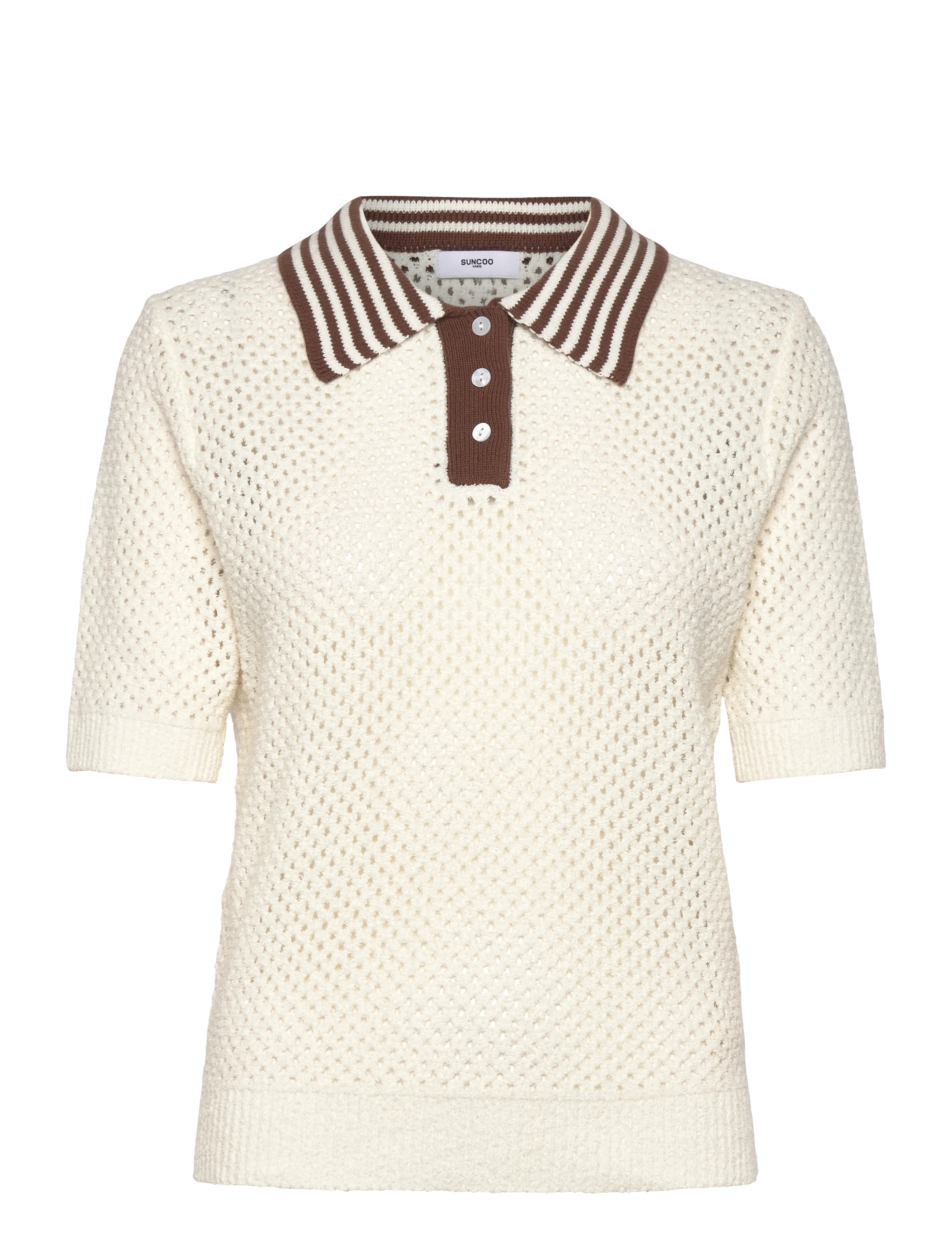 SUNCOO Paris Perigue - T-särgid ja alussärgid - BLANC CASSE / cream