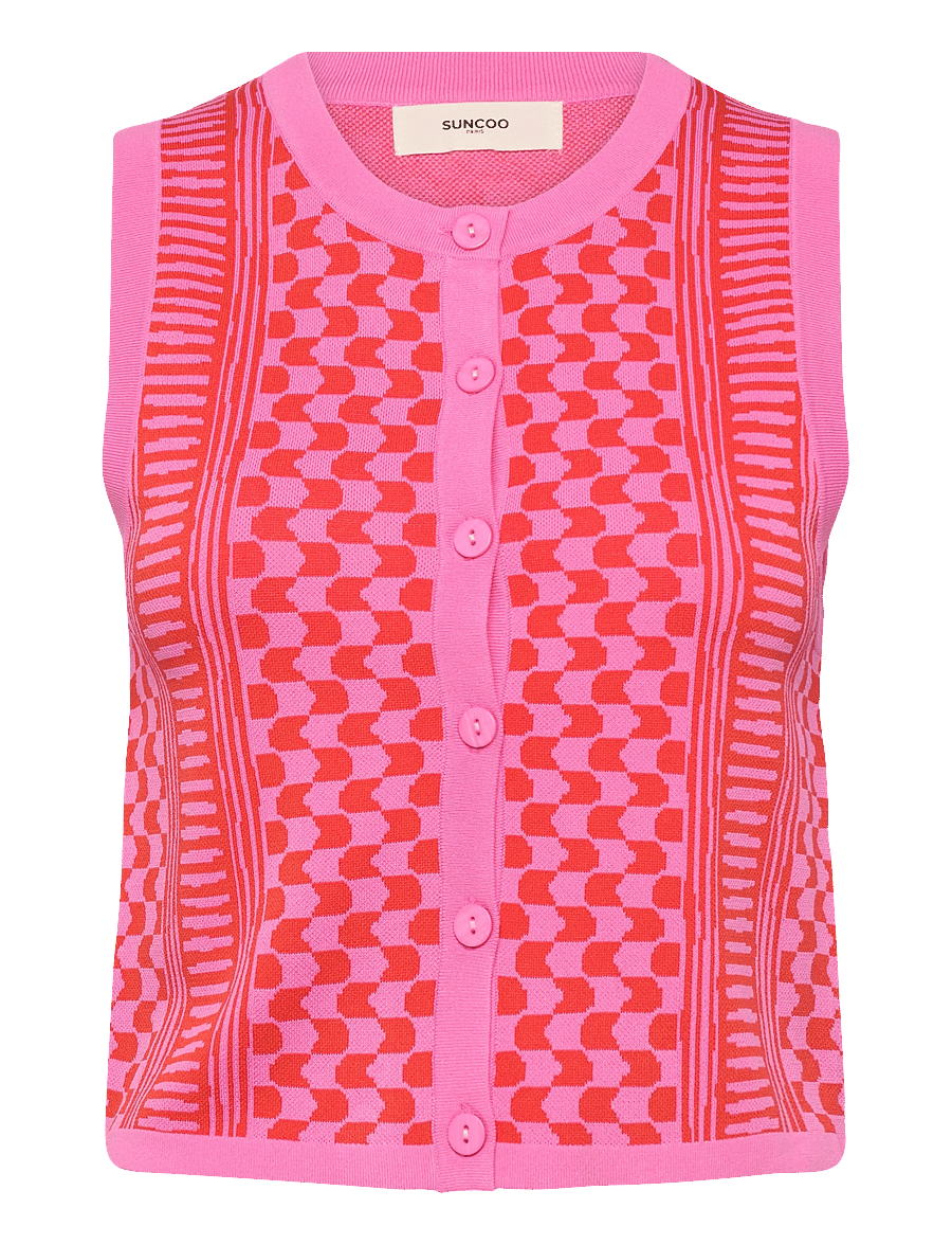 SUNCOO Paris - Gablesi - strickwesten - rose - 1