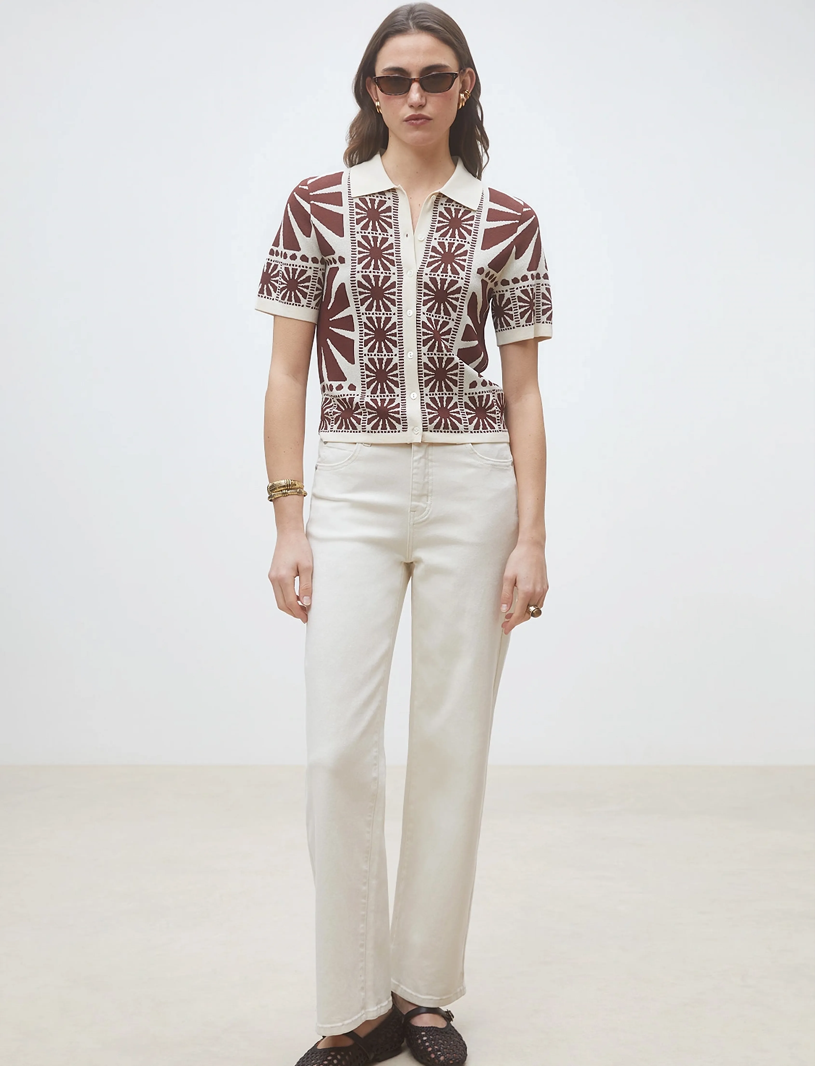 SUNCOO Paris Gabera - T-shirts & Hauts - CHOCO / burgundy