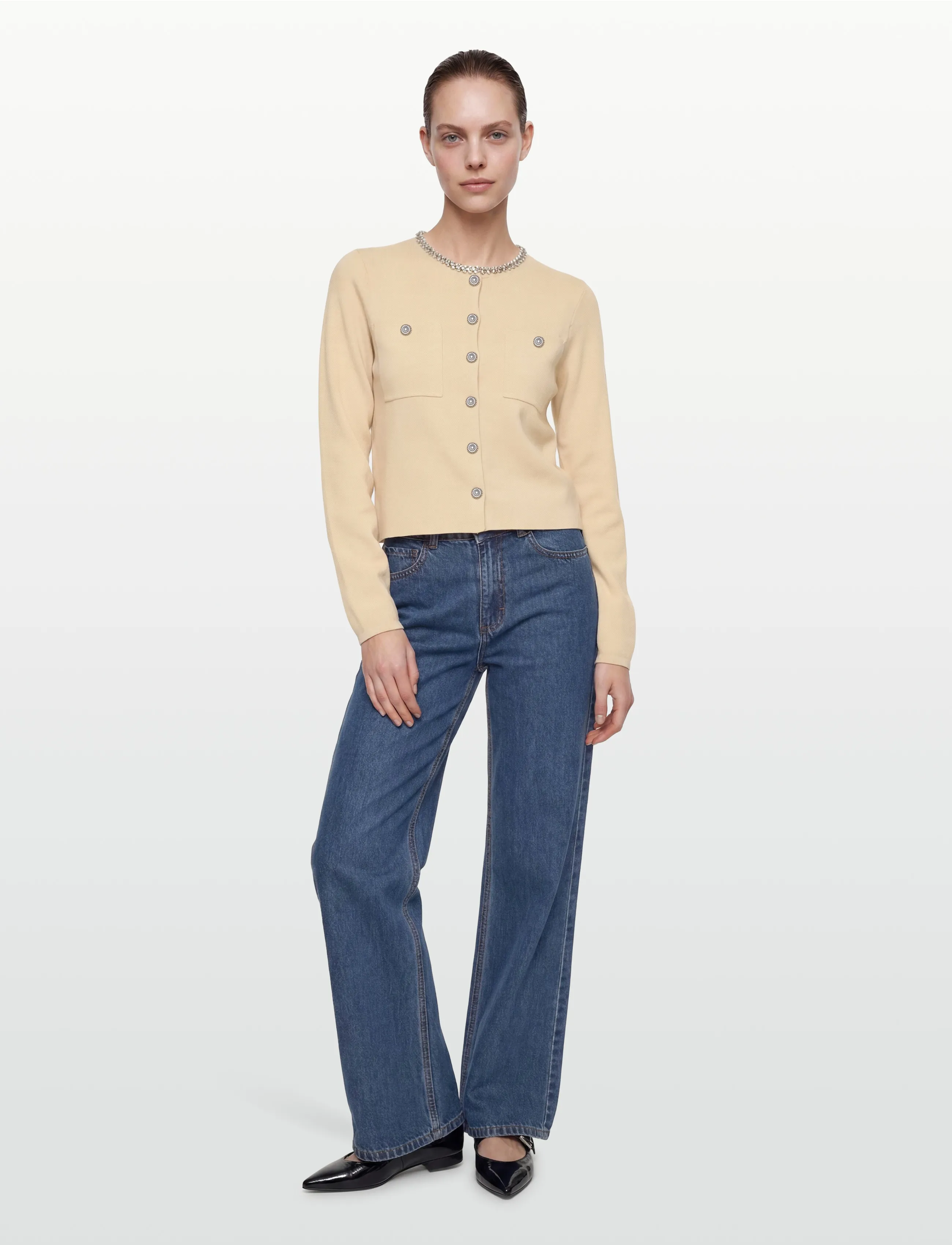 SUNCOO Paris Gabriel, XS, Cream, Strik > Cardigans, Dame
