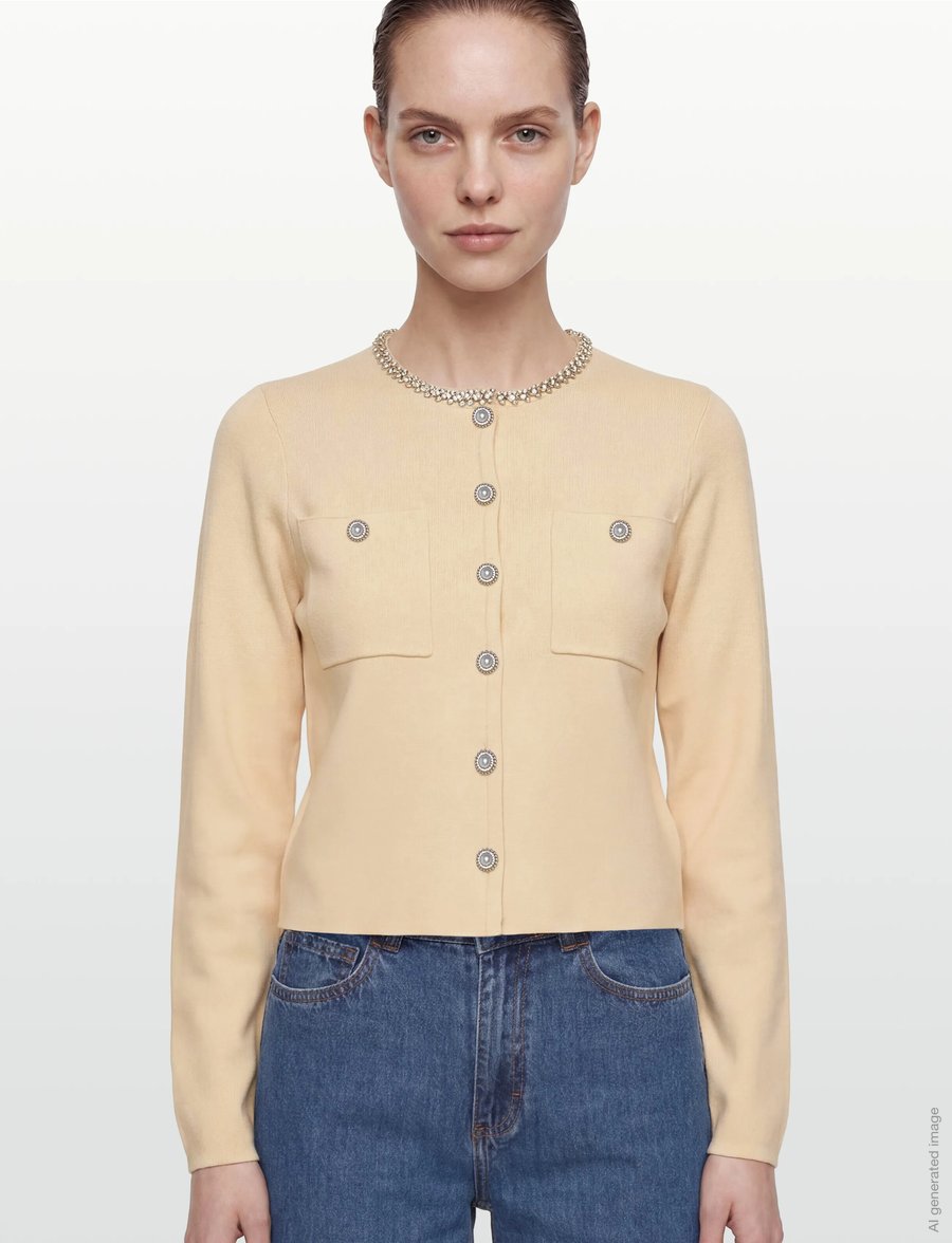 SUNCOO Paris - Gabriel - cardigans - beige - 3