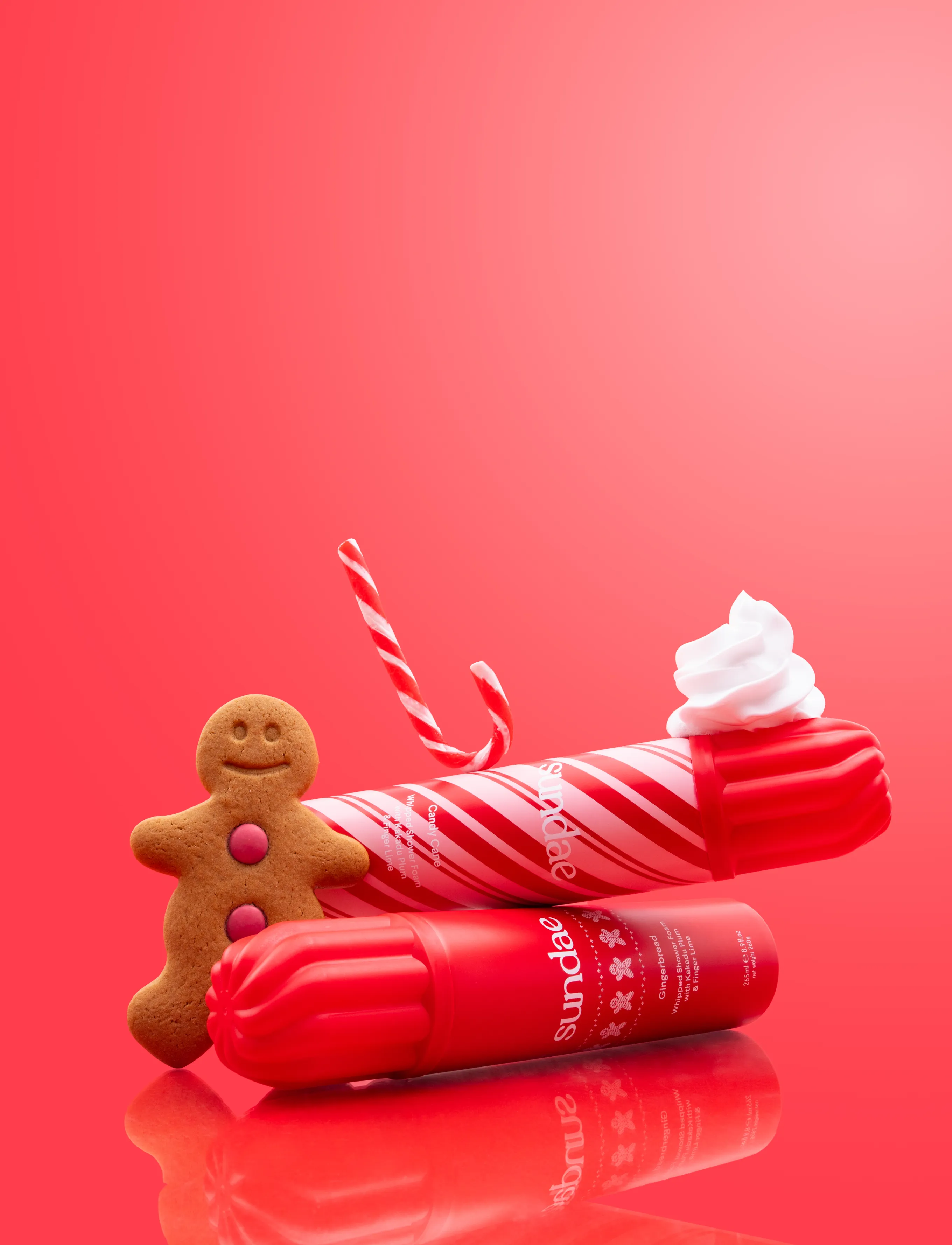 Sundae Body - Christmas Box - Gingerbread & Candy Cane Whipped Shower Foam - shower gel & bruseolier - gingerbread & candy cane whipped shower foam - 2