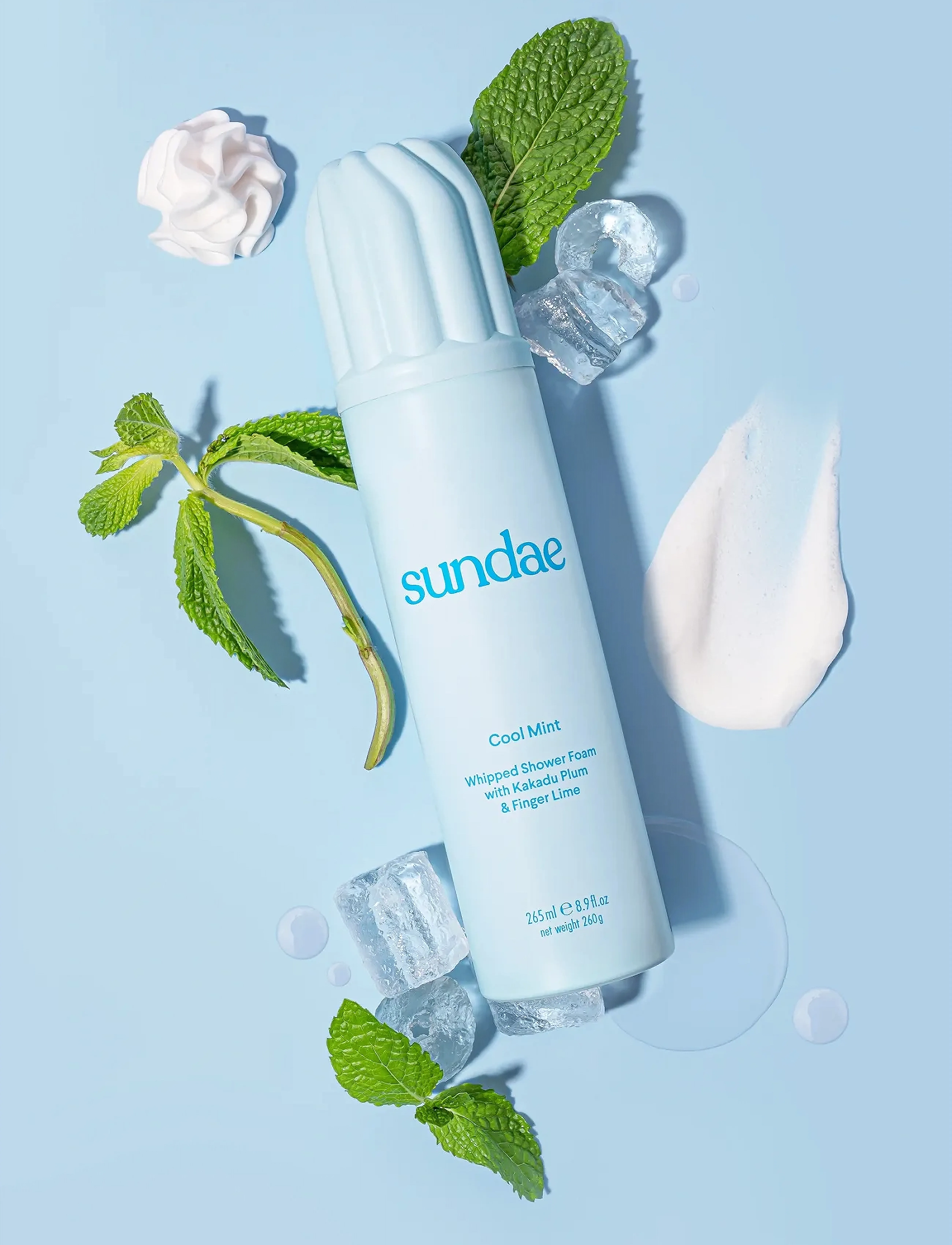 Sundae Body - Cool Mint Whipped Shower Foam - shower gel & bruseolier - cool mint - 2