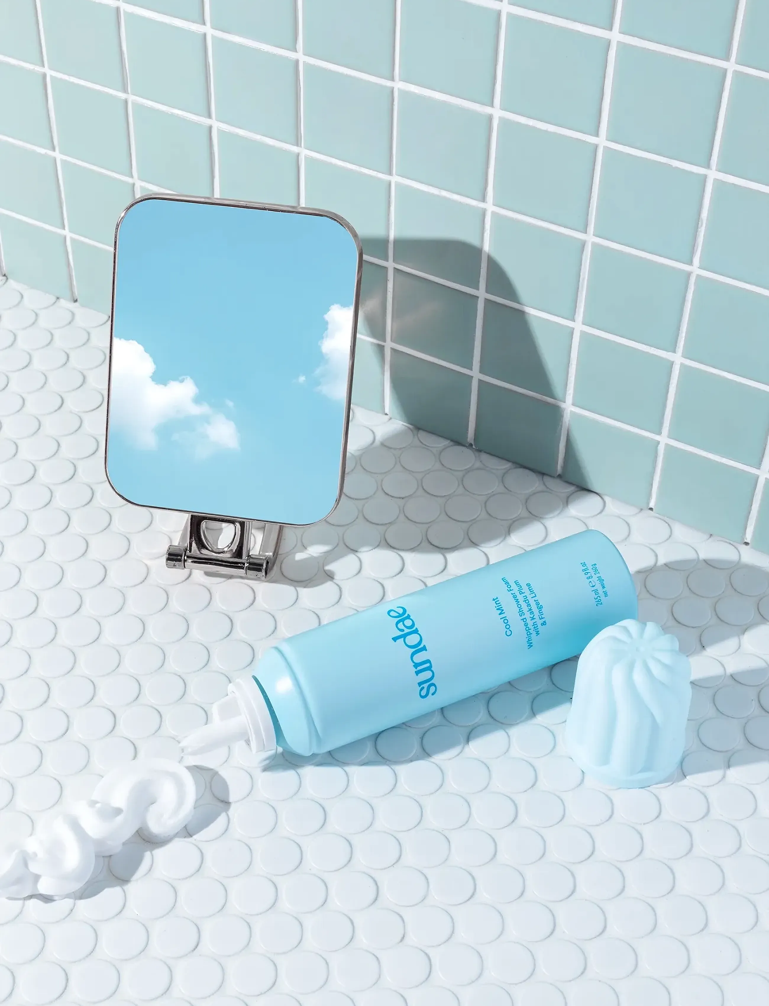 Sundae Body - Cool Mint Whipped Shower Foam - shower gel & bruseolier - cool mint - 3