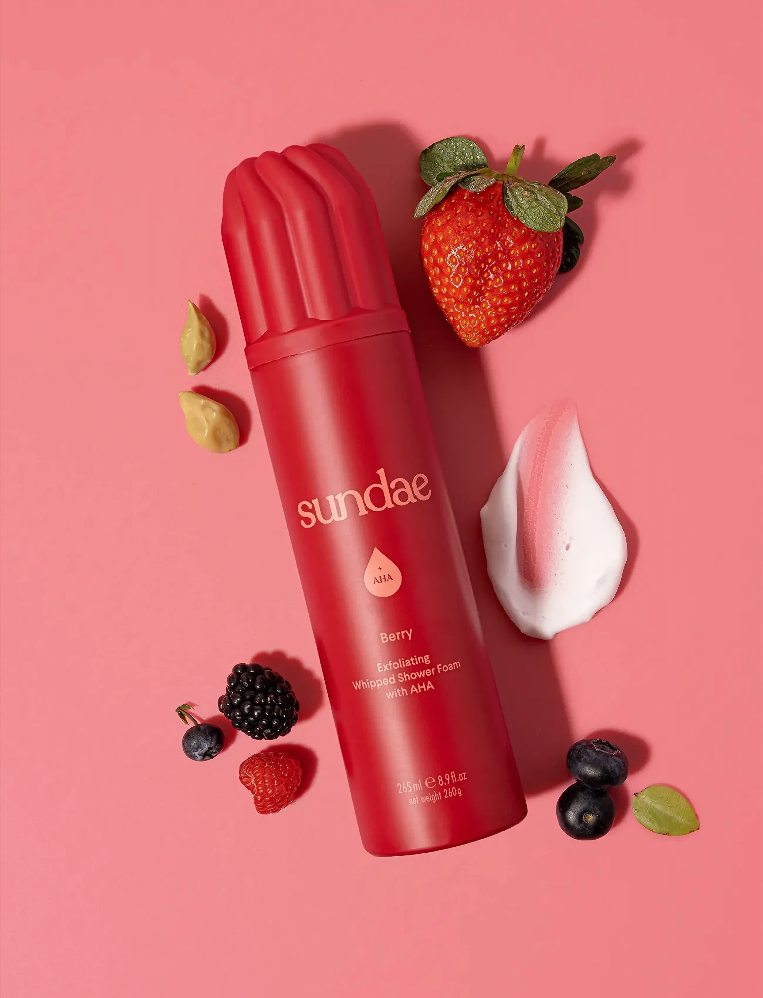 Sundae Body Whipped Shower Foam, 265 ml, Red, Krop > Bad Og Brusebad, Dame