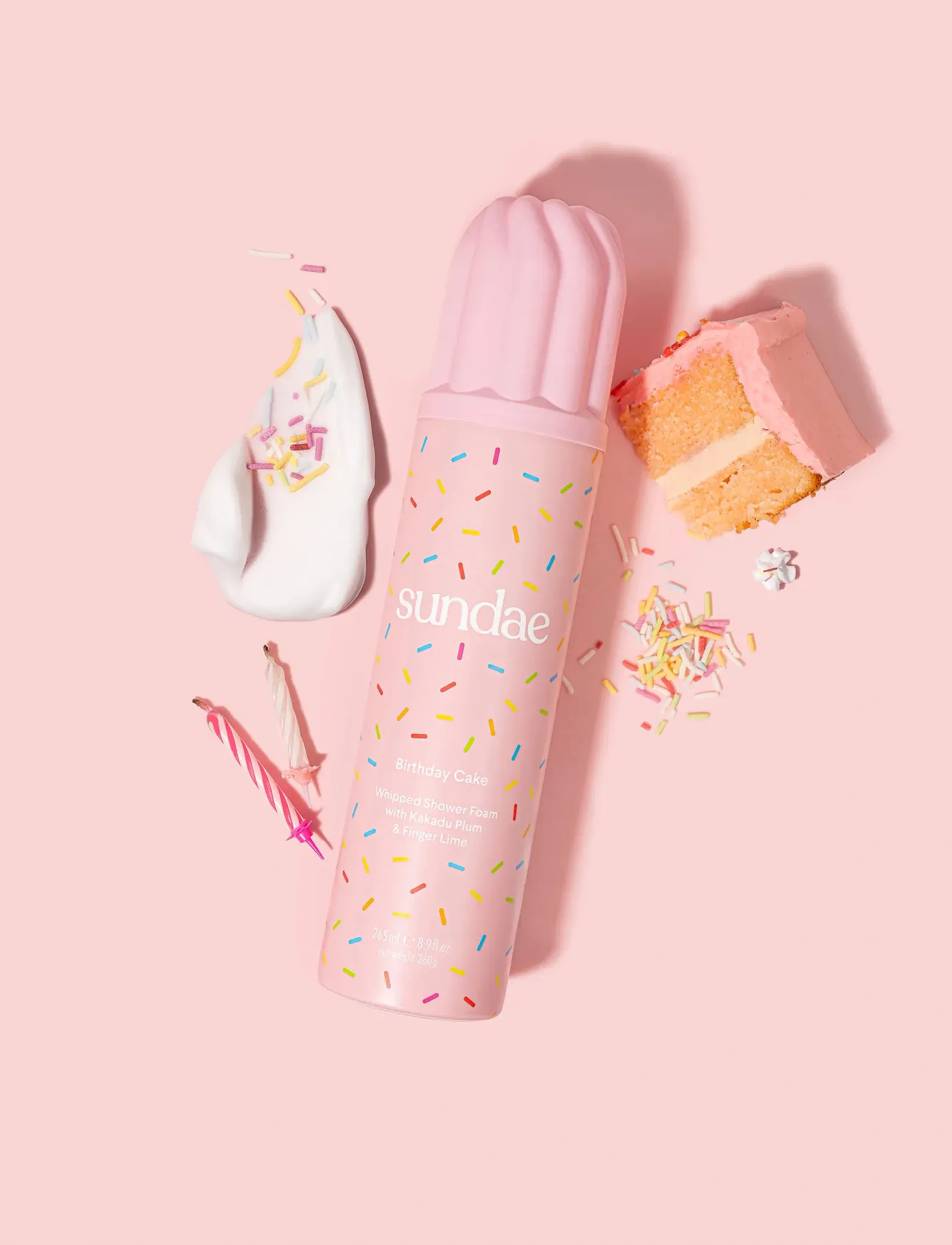 Sundae Body Whipped Shower Foam, 265 ml, Pink, Krop > Bad Og Brusebad, Dame