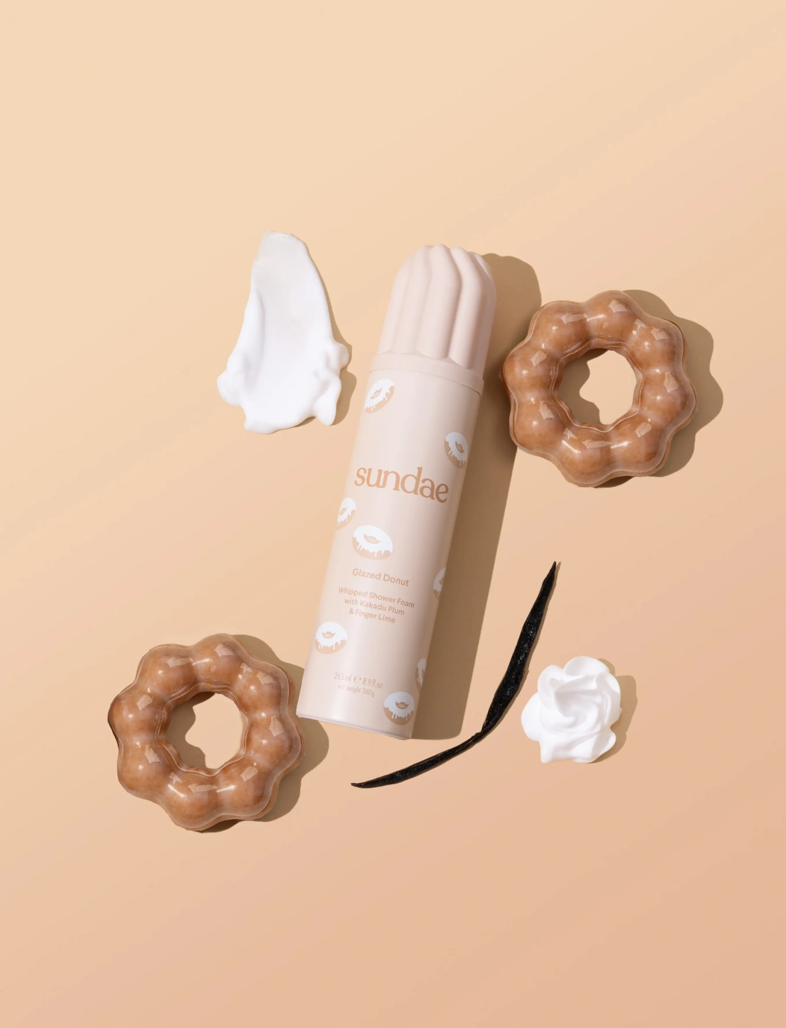 Sundae Body Glazed Donut - Whipped Shower Foam, 265 ml, Krop > Bad Og Brusebad, Dame