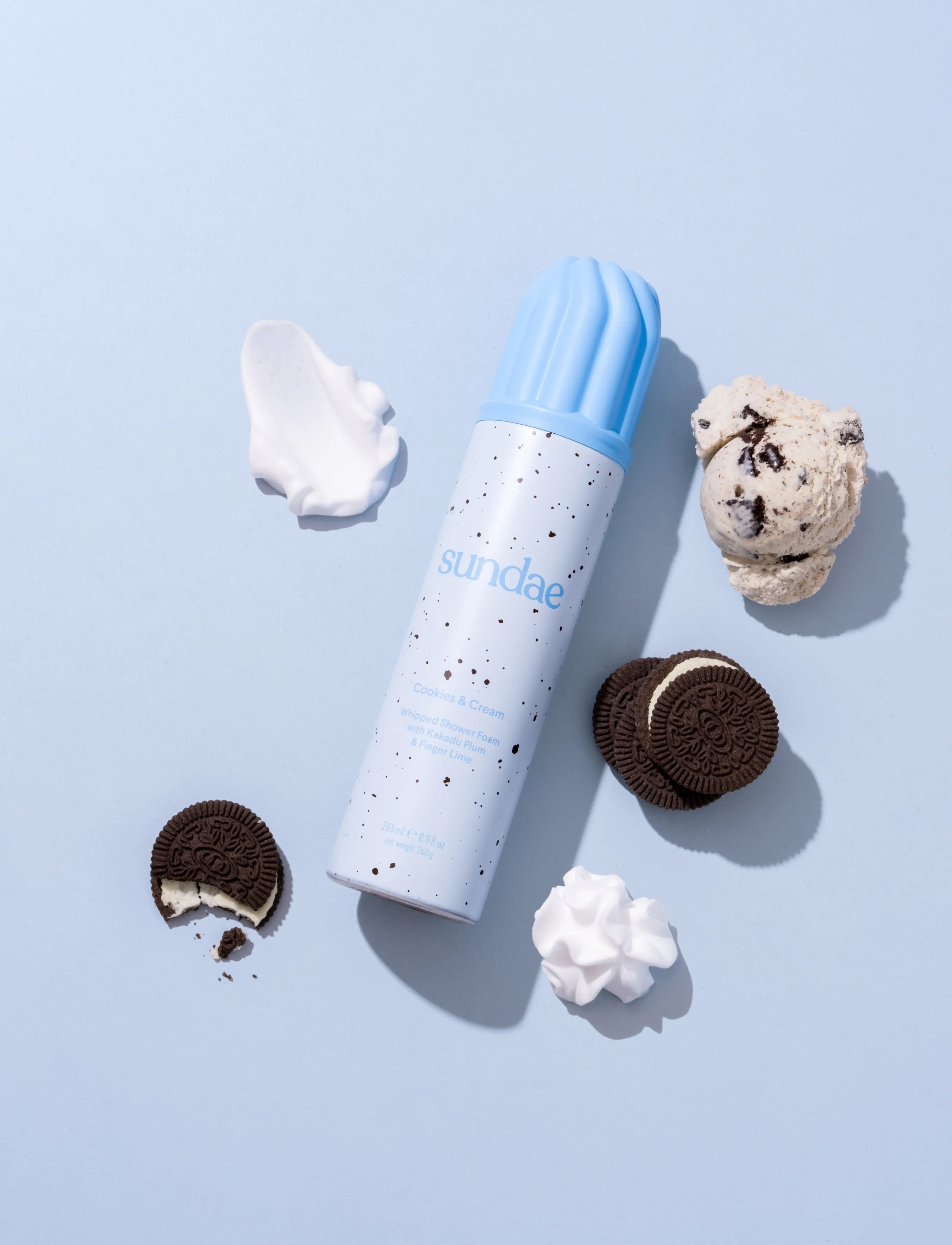 Sundae Body - Cookies & Cream - Whipped Shower Foam - duschgel & duscholjor  - cookies & cream - 2