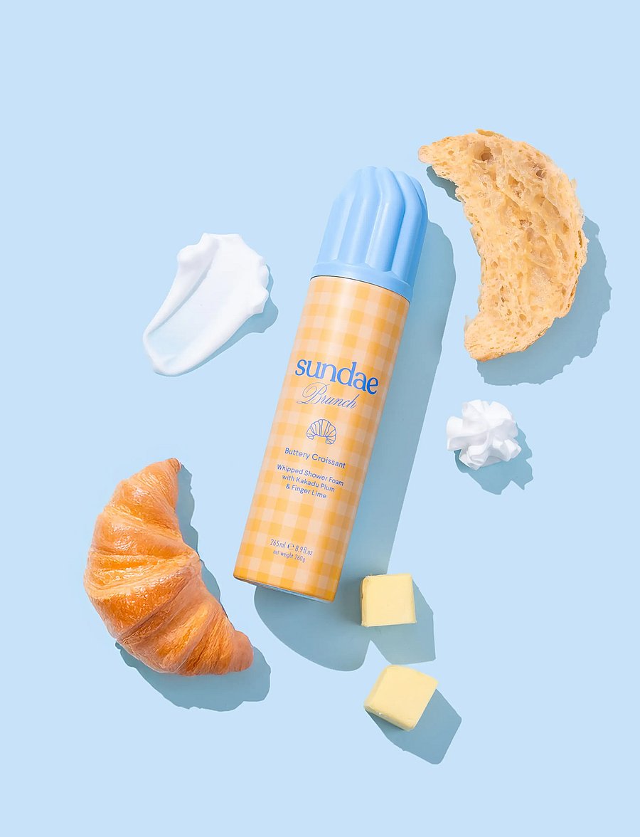 Sundae Body - Buttery Croissant Whipped Shower Foam - duschgel & duscholjor - croissant - 0