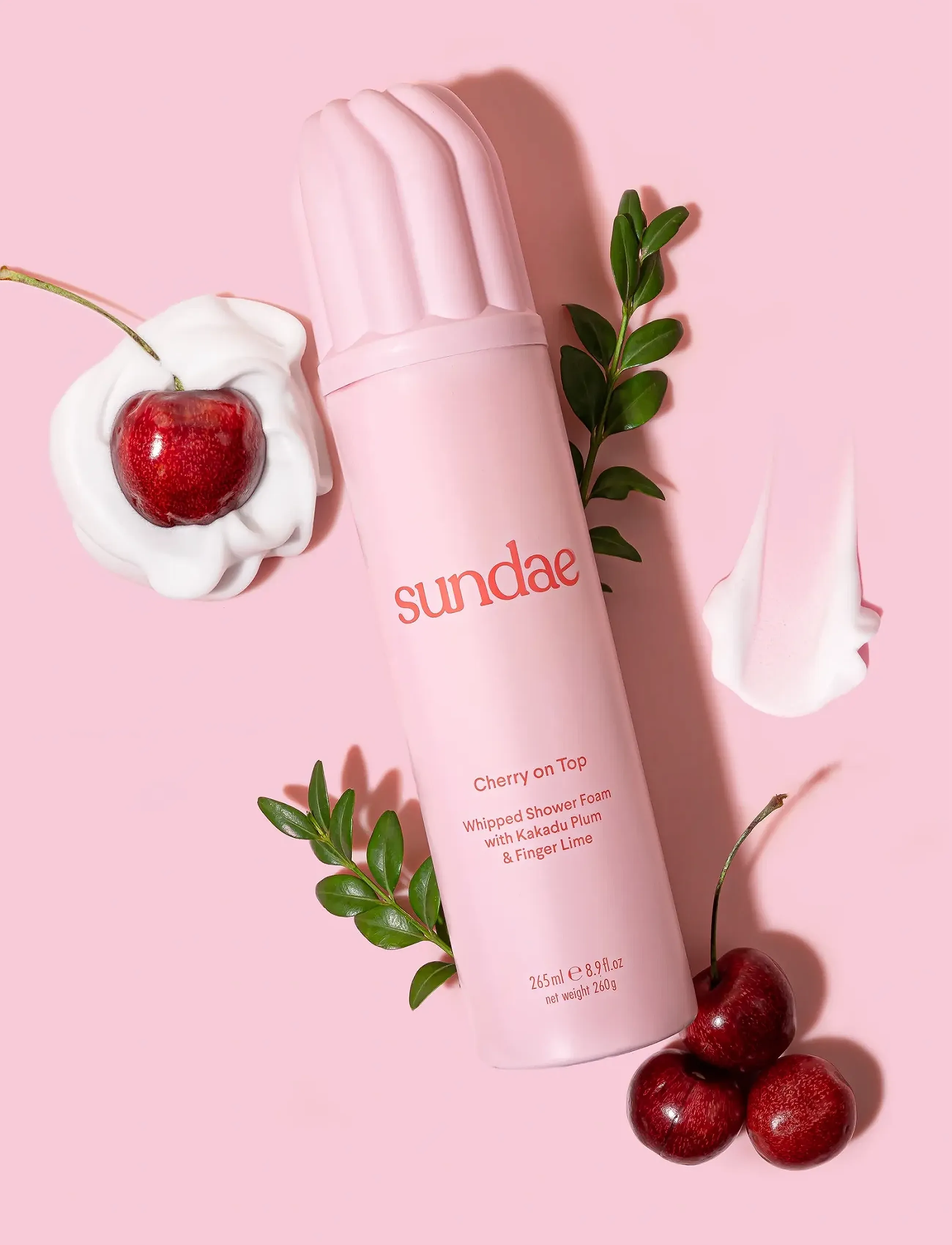Sundae Body Cherry On Top Whipped Shower Foam, 265 ml, Pink, Krop > Bad Og Brusebad, Dame