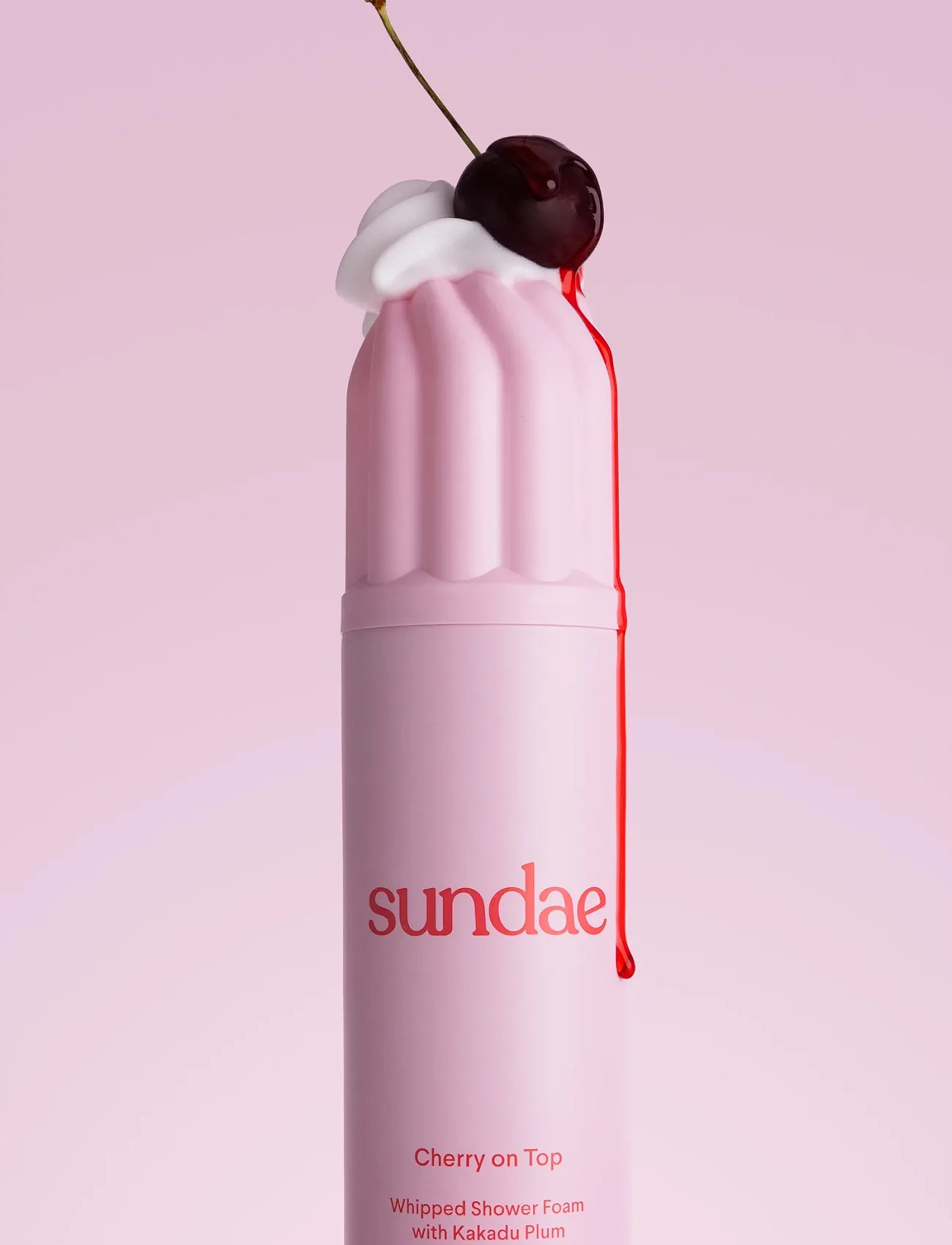 Sundae Body - Cherry On Top Whipped Shower Foam - shower gel & bruseolier - cherry - 2