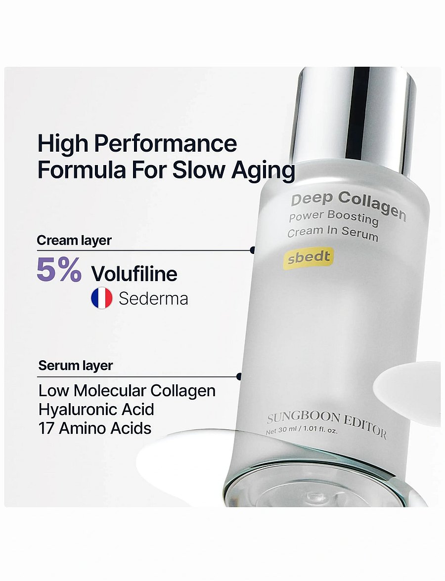 Sungboon Editor - Deep Collagen Power Boosting Cream In Serum - serum - clear - 4