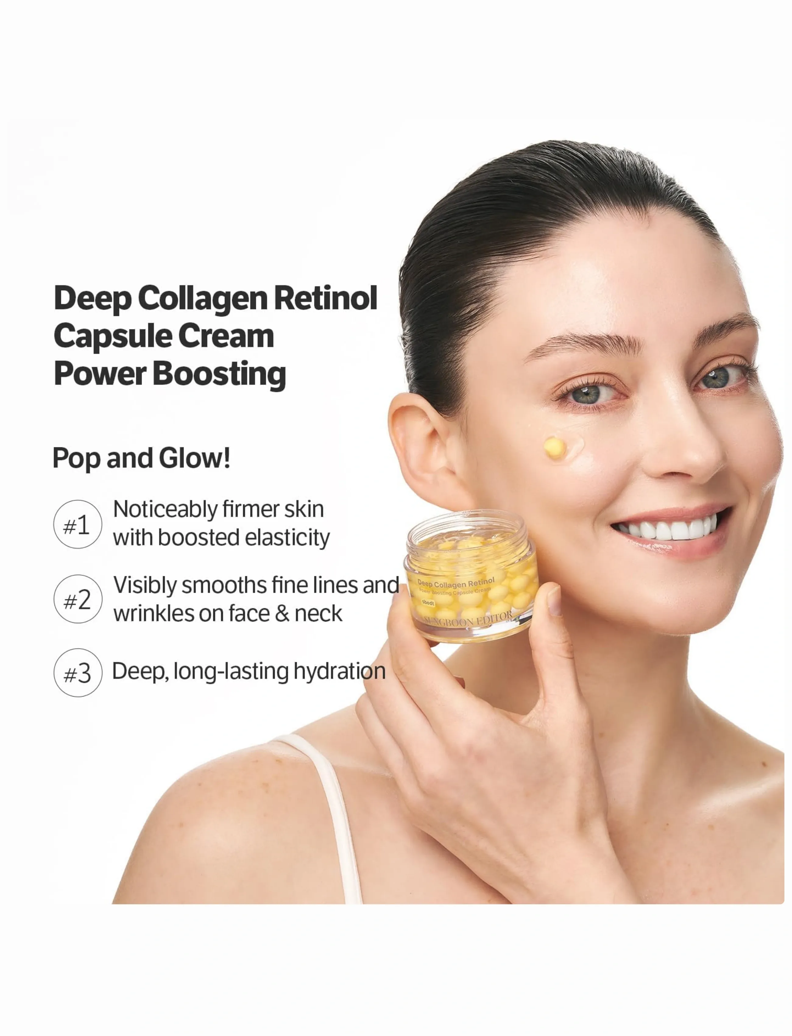 Sungboon Editor Deep Collagen Retinol Power Boosting Capsule Cream, 50 ml, Nude, Fugtighedscreme > Natcreme, Dame