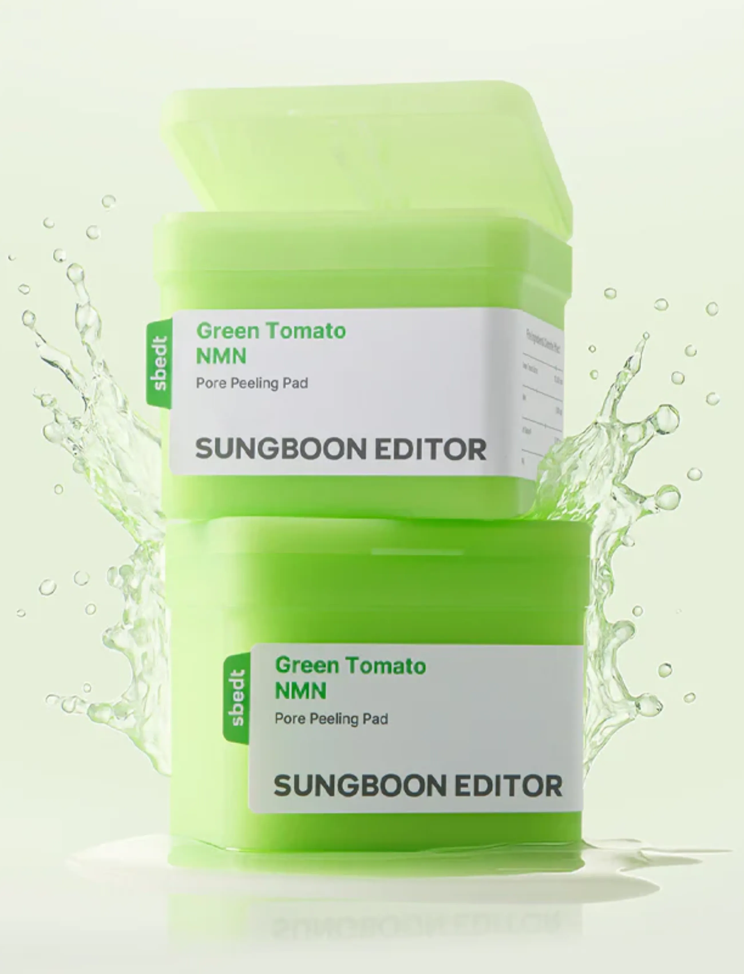 Sungboon Editor - Green Tomato NMN Pore Peeling Pad - peeling - clear - 3