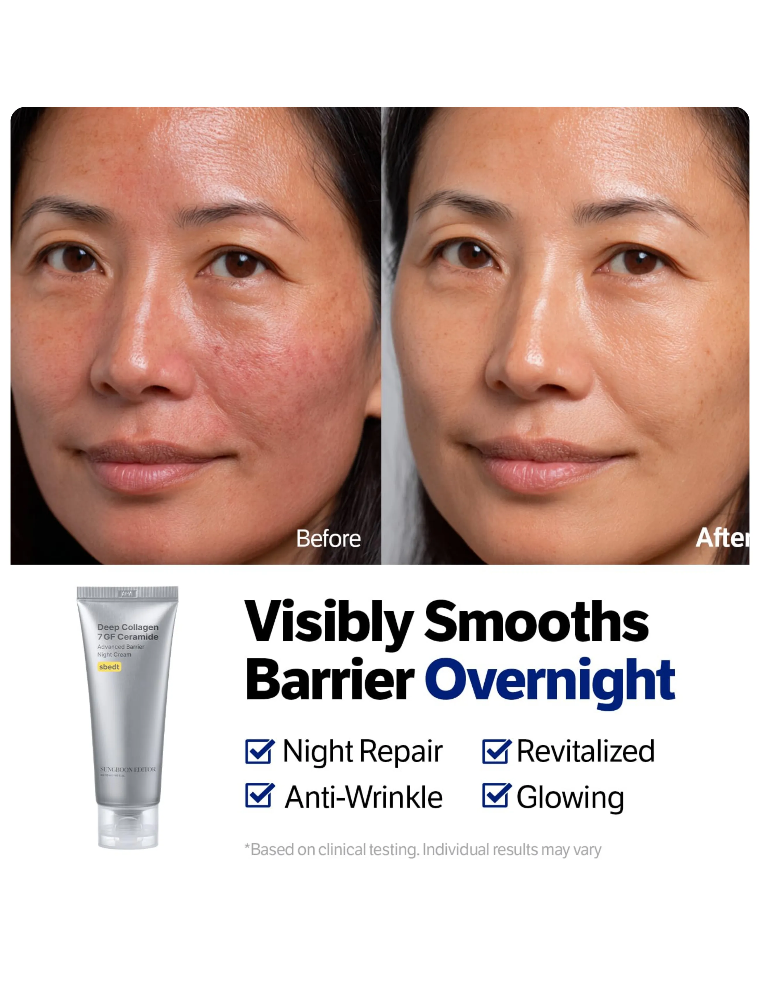 Sungboon Editor - 7 GF Ceramide Advanced Barrier Night Cream - clear - 2