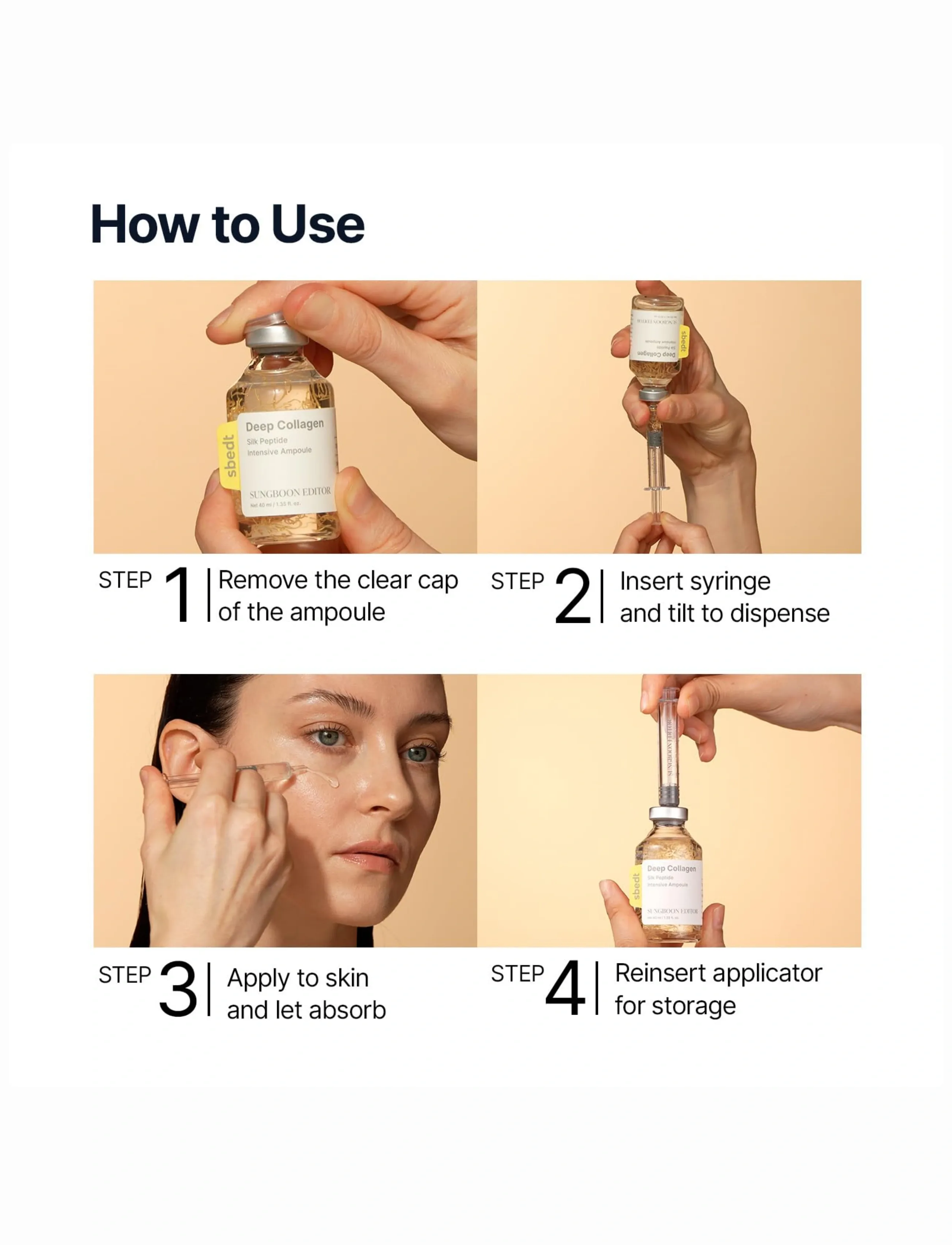 Sungboon Editor - Deep Collagen Silk Peptide Intensive Ampoule - clear - 4