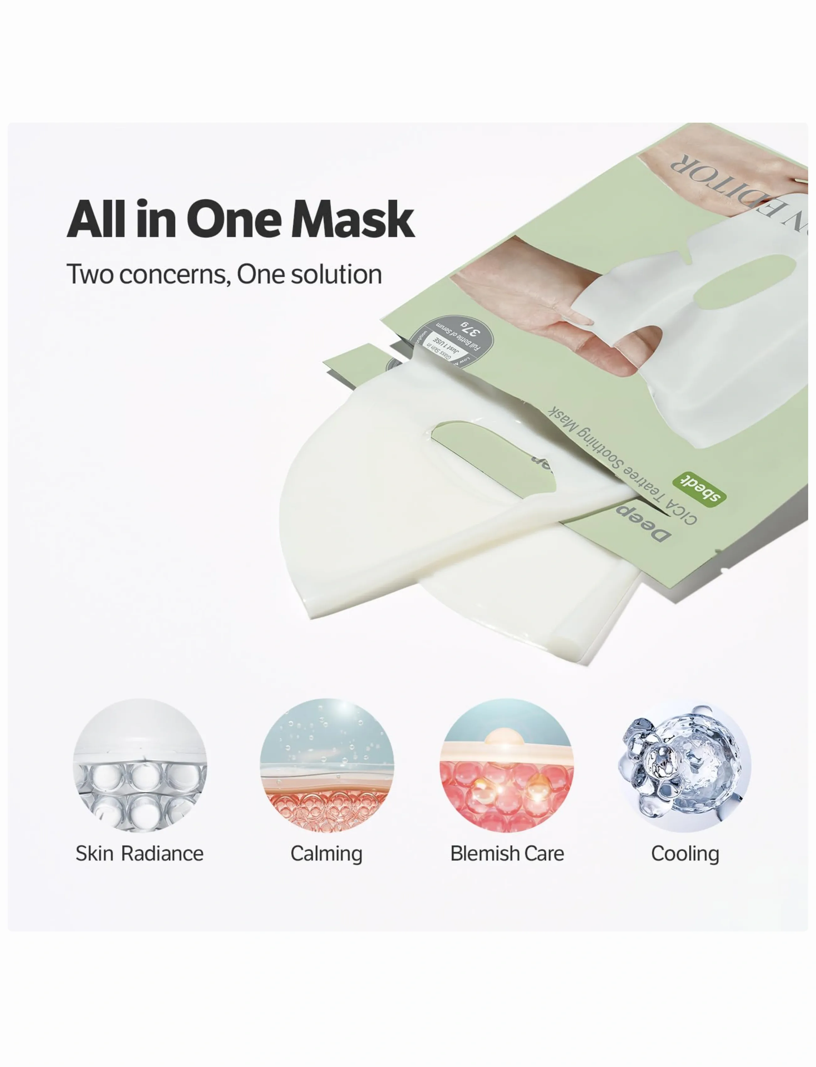 Sungboon Editor - Deep Collagen Cica Teatree Soothing Mask - lakštinė veido kaukė - clear - 5