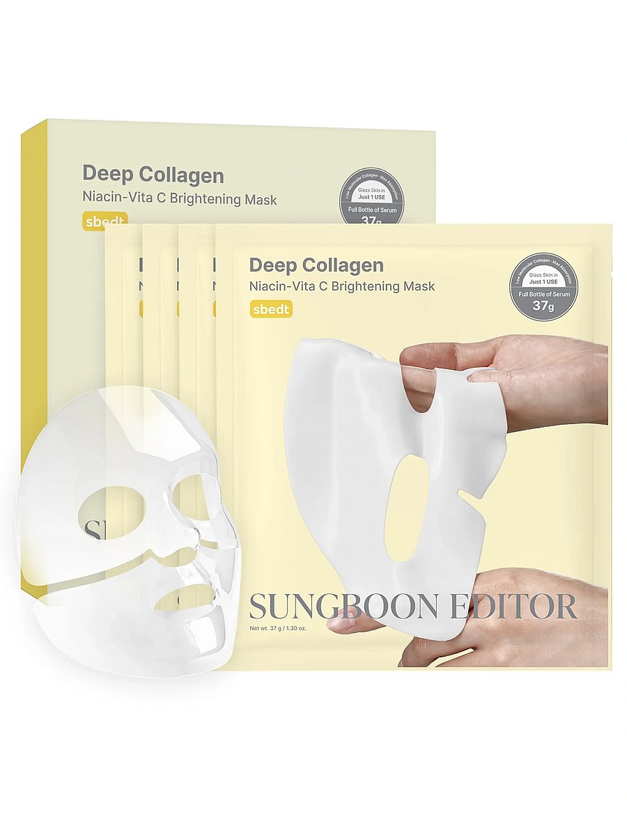Sungboon Editor - Deep Collagen Niacin Vita C Brightening Mask - lehtmaskid - clear - 3