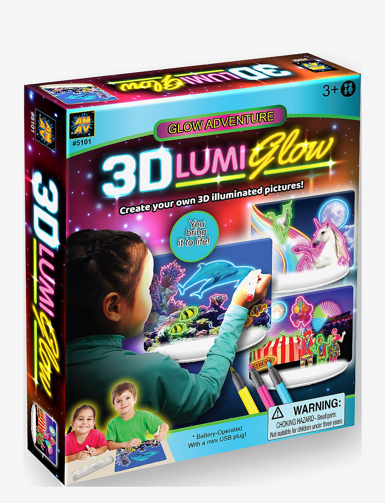 Suntoy - 3D LUMI GLOW RITPLATTA ADVENTURE - zeichnen - multicoloured - 0