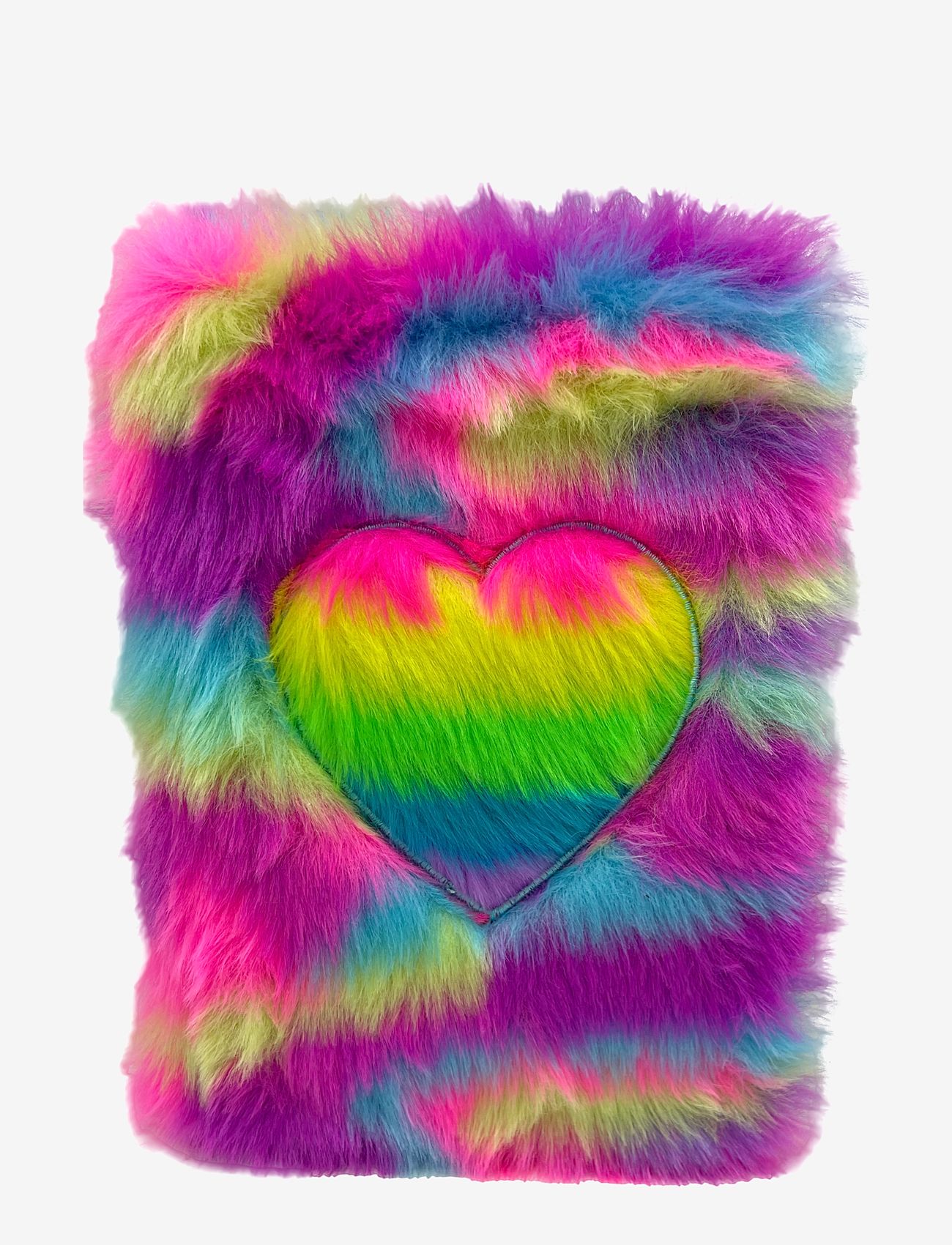 Suntoy - ANT BOK A5 PLYSCH REGNBÅGE HJÄRTA - kalendrar & anteckningsblock - multicoloured - 0