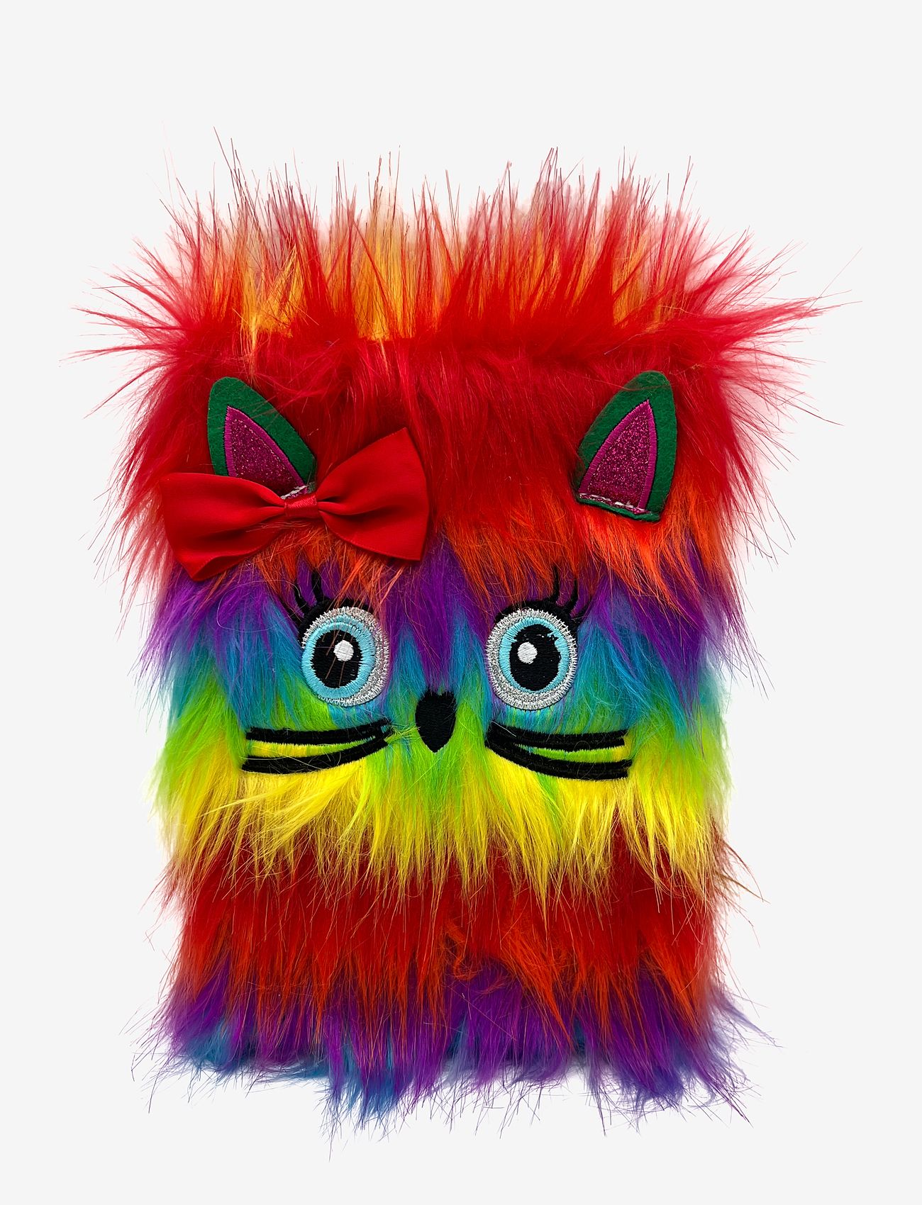 Suntoy - ANT BOK A5 PLYSCH REGNBÅGE KATT - kalendrar & anteckningsblock - multicoloured - 0