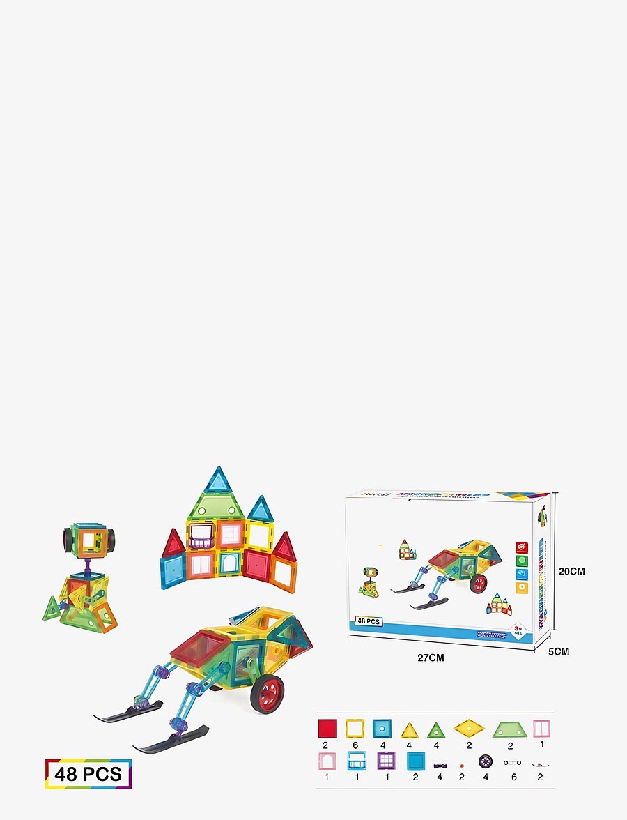 Suntoy - MAGMASTER - 48PCS MAGNETIC CONSTRUCTION BLOCKS - ehituskomplektid - multicoloured - 0